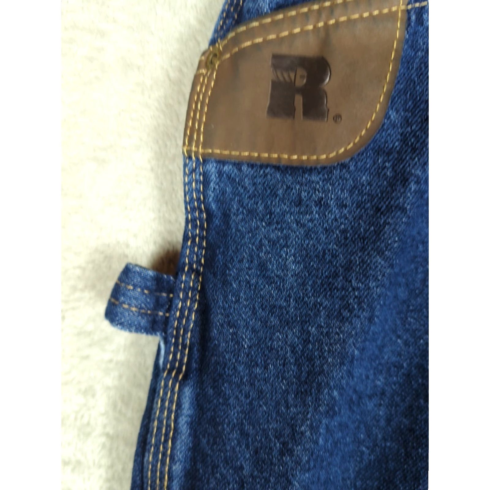 Wrangler Wrangler Riggs Workwear Jeans Men 40 x 34 Denim Blue Relaxed Fit 5-Pocket Zipper Fly Workwear Solid Dark Wash Mens Size US 40 / EU 56 - 2 Thumbnail