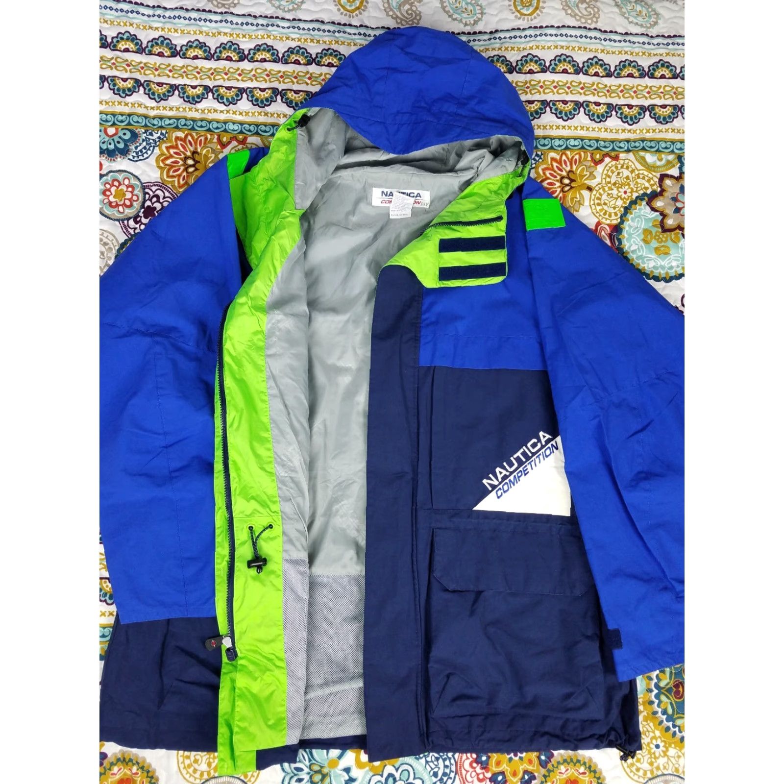 Nautica VINTAGE Nautica Competition 90s Parka Hoodie Waterproof Coat Jacket Mens XL Blue Size US XL / EU 56 / 4 - 3 Thumbnail