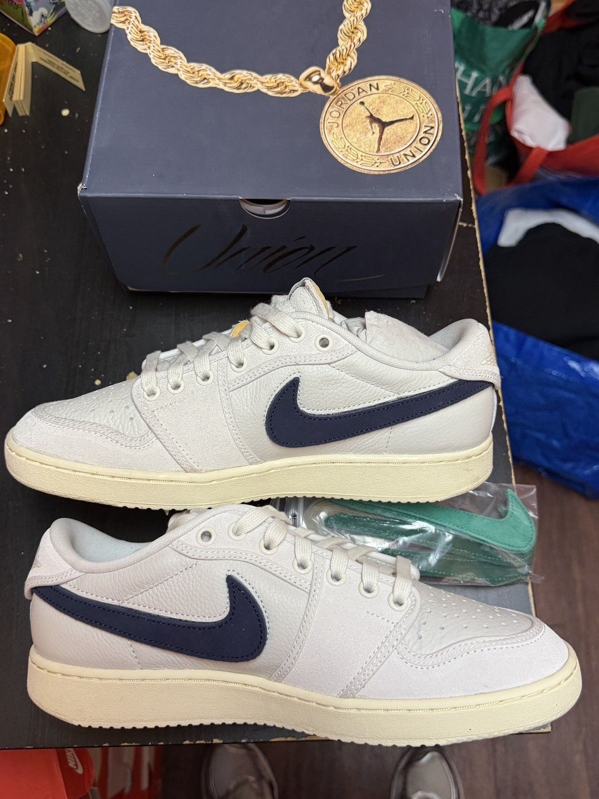 Union LA Jordan 1 Retro AJKO Low Sp Union Sail Leather Size US 9 / EU 42 - 2 Thumbnail