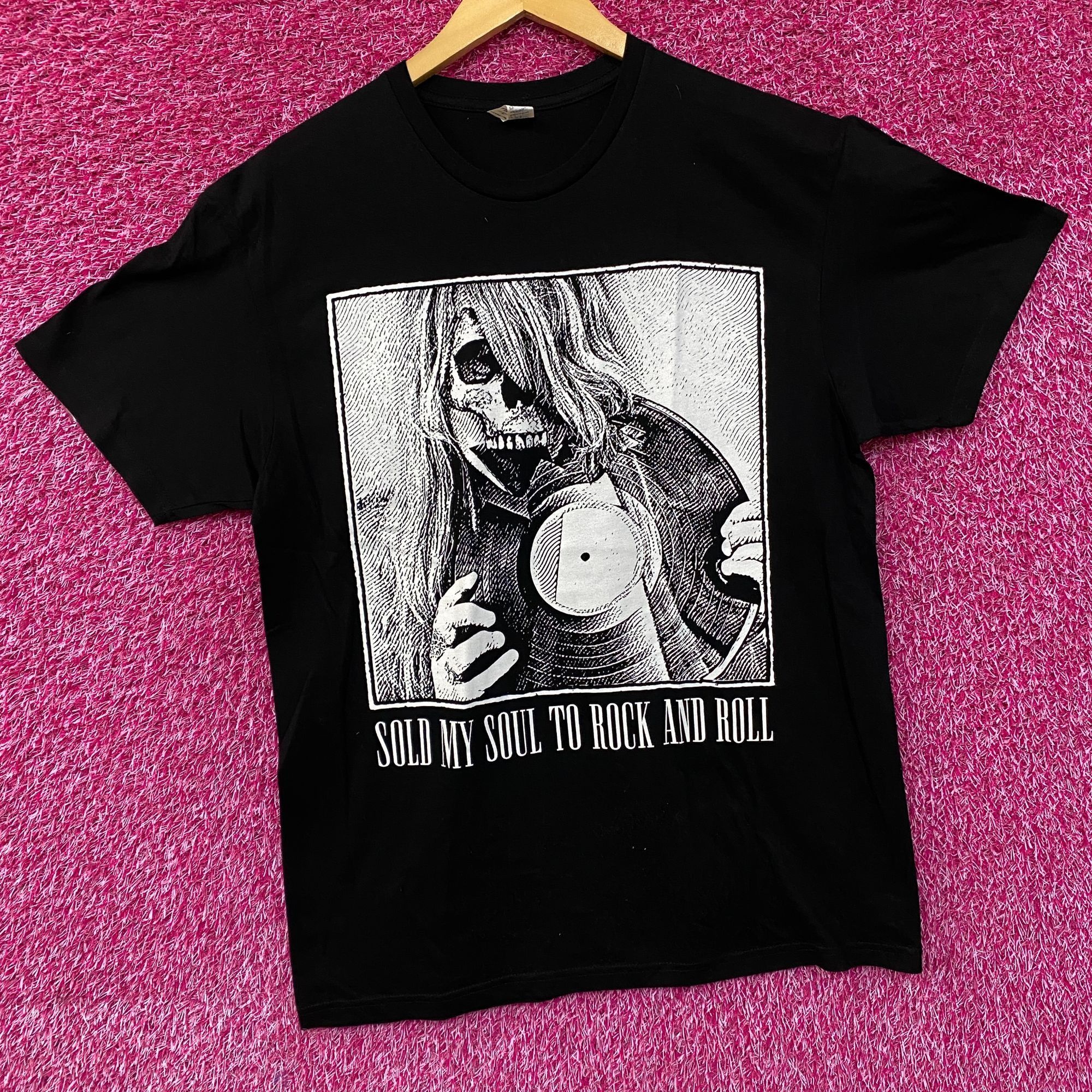 Band Tees Space Zebra Sold My Soul To Rock n Roll Graphic Design T-Shi Size US L / EU 52-54 / 3 - 1 Thumbnail