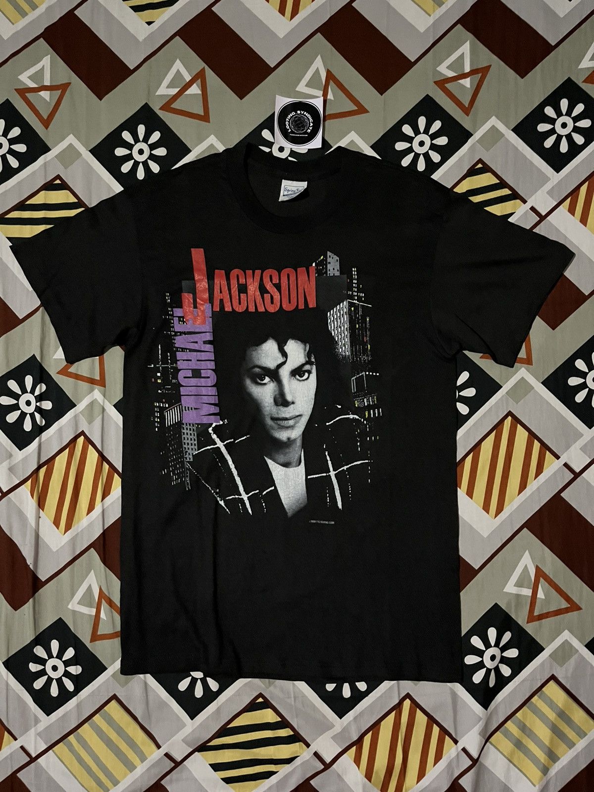 Michael Jackson × Vintage Vintage Michael Jackson Bad Tour 88 Tee Size US L / EU 52-54 / 3 - 3 Thumbnail