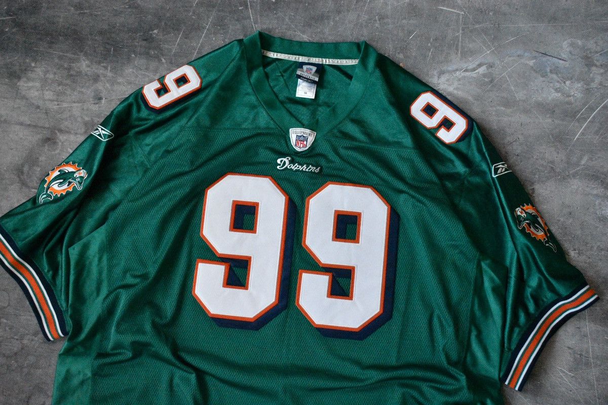 NFL Vintage Miami Dolphins Jason Taylor Reebok NFL Jersey (XXL) Size US XXL / EU 58 / 5 - 4 Thumbnail