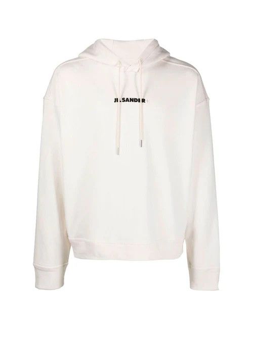 Jil Sander o1mt1gz0824 Logo Sweatshirt Hoodie in Natural Size M / US 6-8 / IT 42-44 - 1 Thumbnail