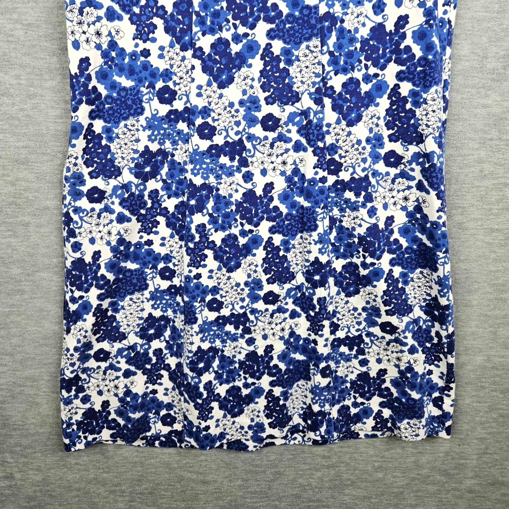 Boden Boden Dress Floral Print Short Sleeve Shift Dress Women 6R Blue White Cotton All Season Vintage No Size 28" / US 6 / IT 42 - 3 Thumbnail