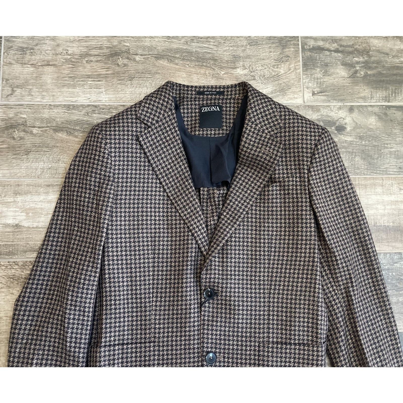 Ermenegildo Zegna $4,995 NWT ZEGNA Brown Checks Cashmere Sport Coat 48(38)R Size 38R - 4 Thumbnail