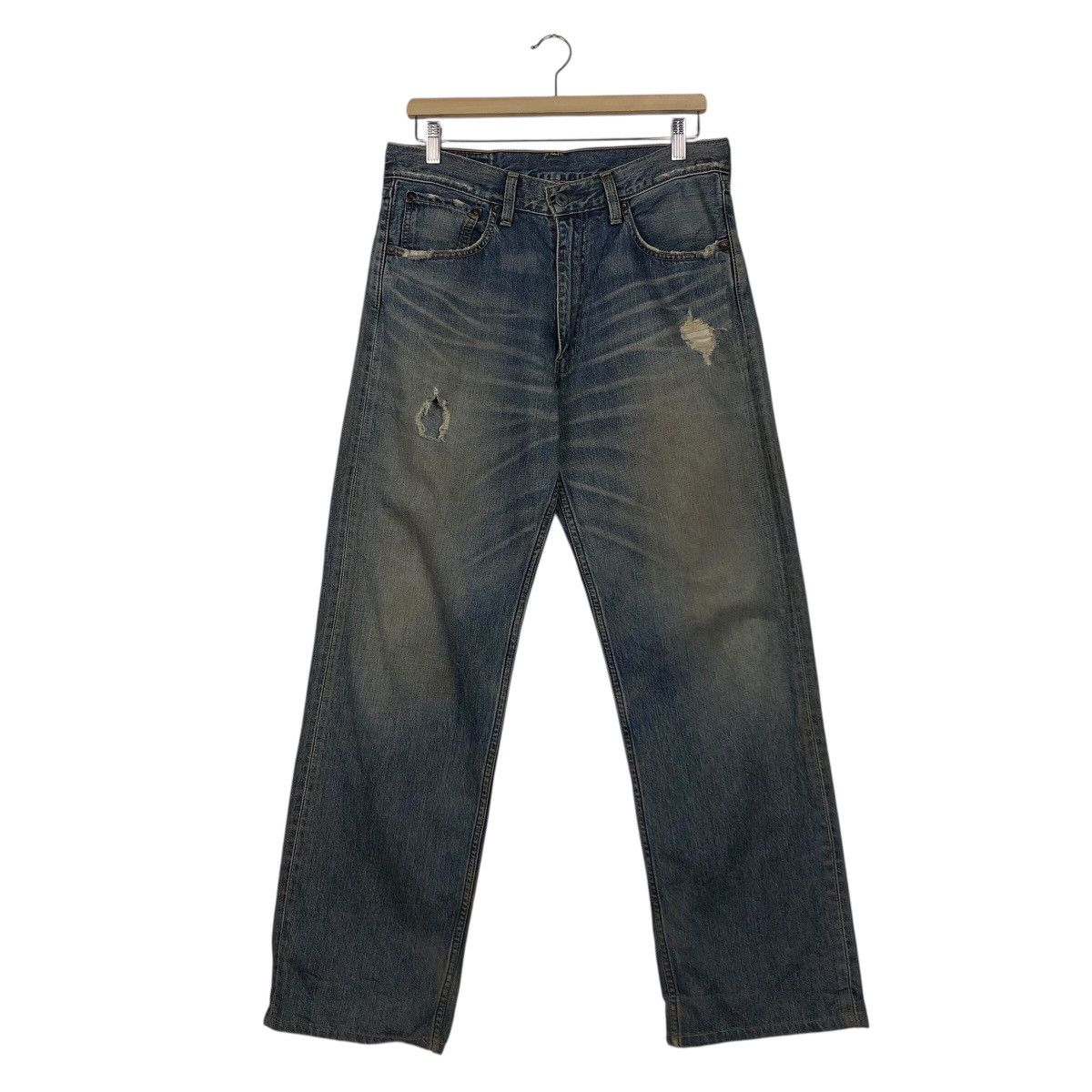 Levi's Levi’s Vintage Distressed Faded Denim Heavy Whiskers Rare Size US 32 / EU 48 - 2 Thumbnail