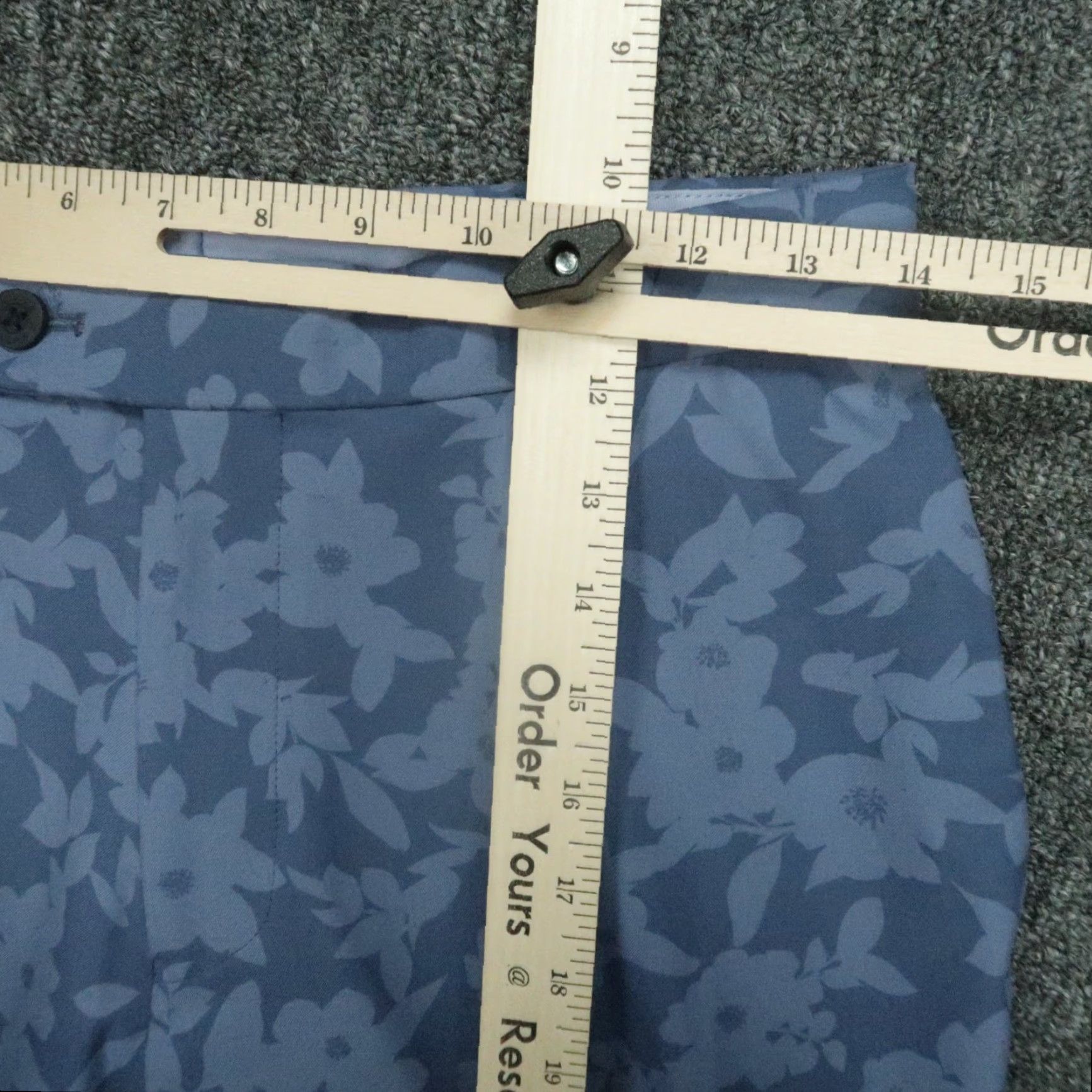 Peter Millar Peter Millar Surge Performance Pants Mens 28x28 Blue Floral Lightweight Comfort Stretch Easy Care Pockets Flat Front Chino Straight Regular Size US 28 / EU 44 - 7 Thumbnail