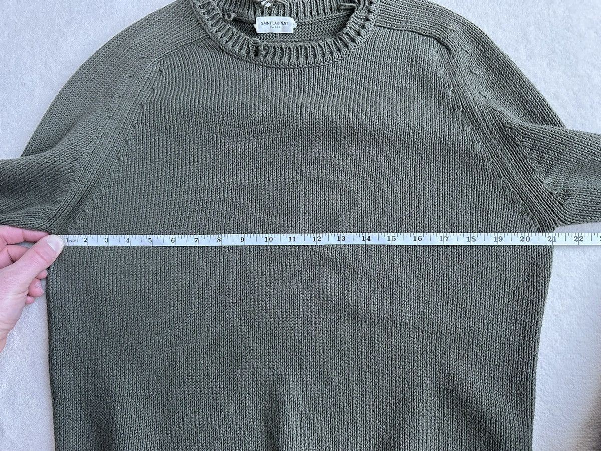 Saint Laurent Paris $990 Saint Laurent Green destroyed knit sweater Size US M / EU 48-50 / 2 - 9 Thumbnail