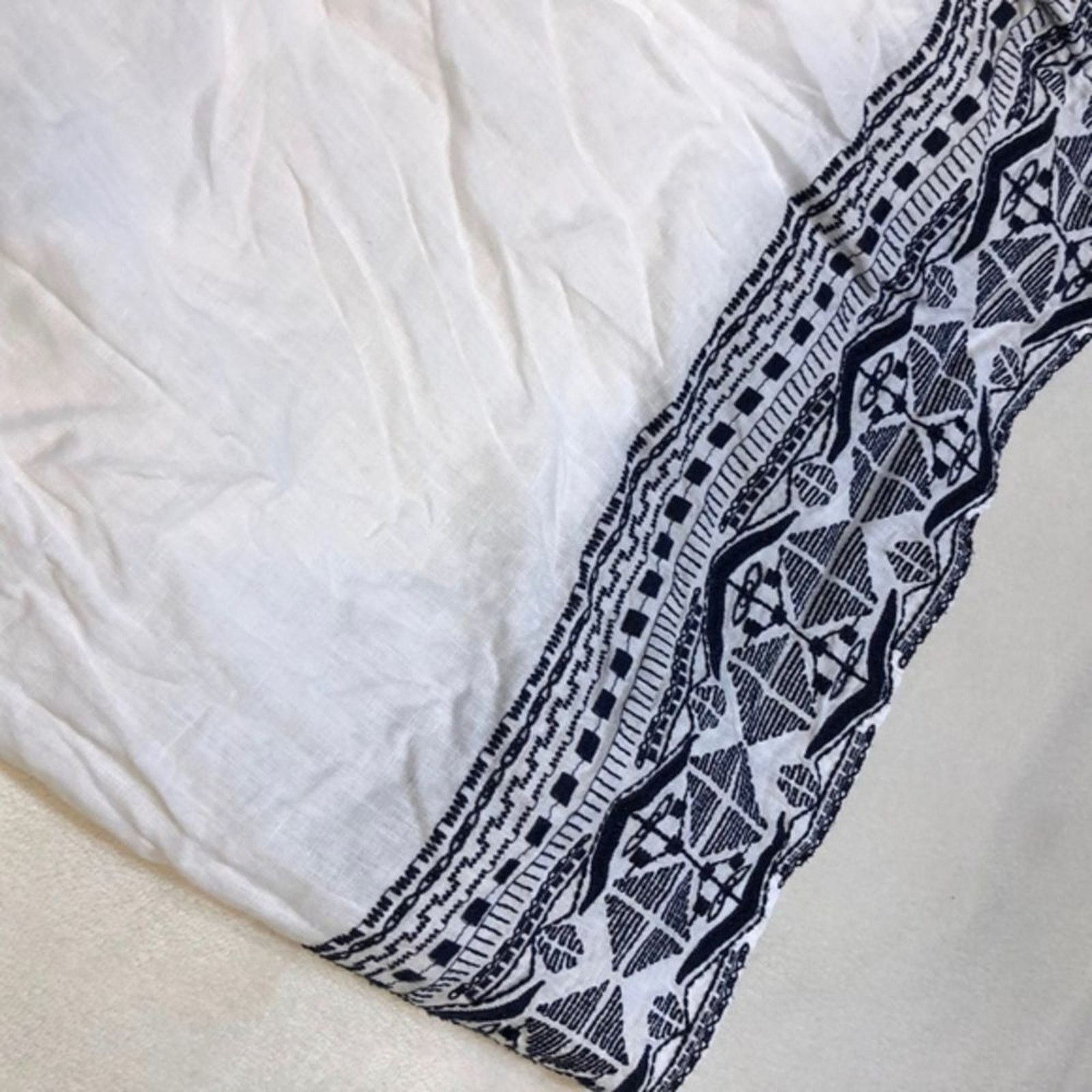 Other Artisan NY Embroidered White Linen Tank Top | Sz S Size S / US 4 / IT 40 - 3 Thumbnail