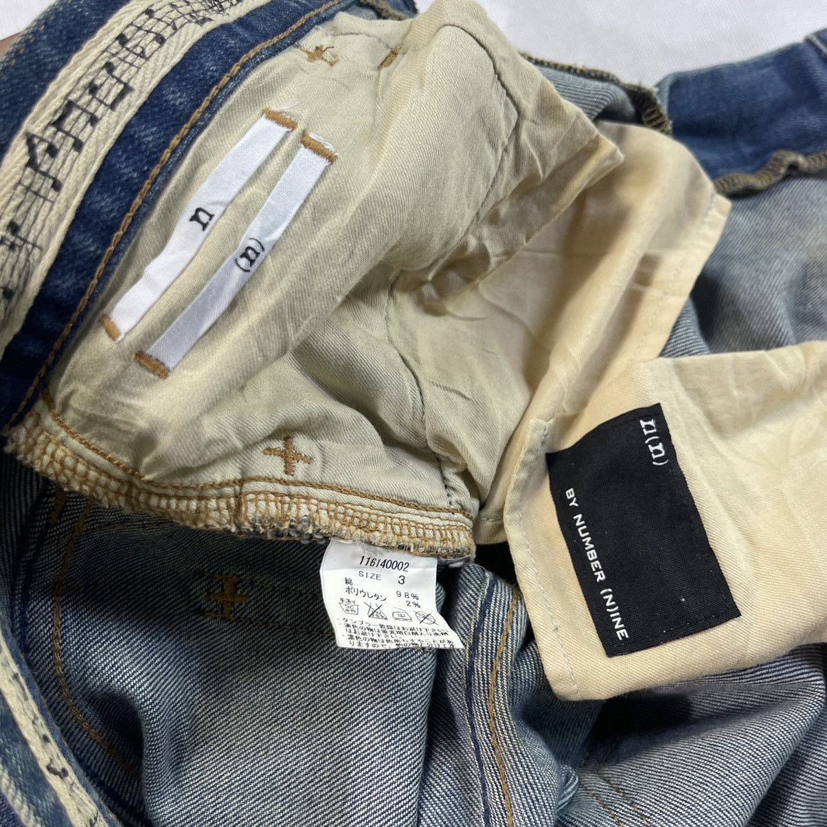 Number (N)ine Rare! Number(nine) x Studios Fades Distressed Stretch Jeans Size US 32 / EU 48 - 12 Thumbnail