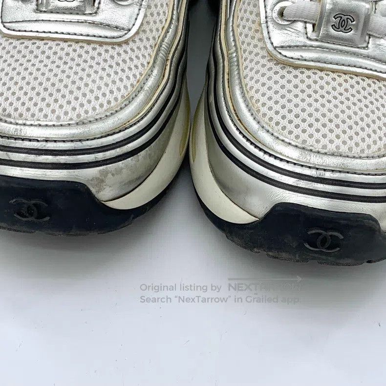 Chanel Chanel Colour-blocked logo lace-thed casual sneakers Size US 6.5 / IT 36.5 - 8 Thumbnail