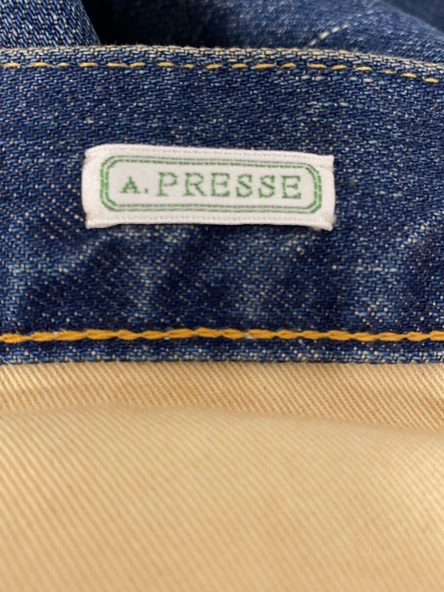 A.PRESSE Blue Cotton Washed Denim Wide Pants Bottoms Size US 34 / EU 50 - 4 Thumbnail