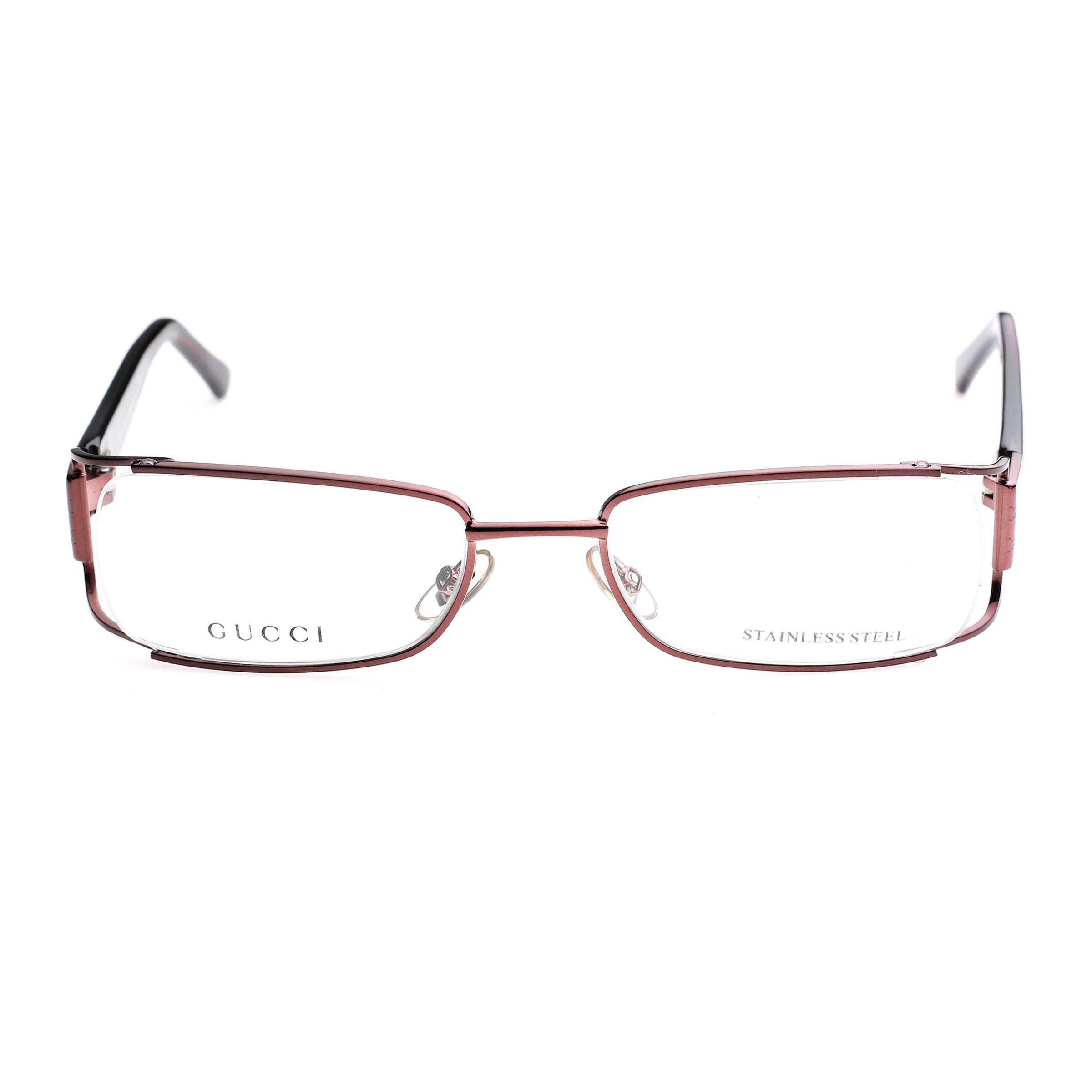 Gucci × Vintage Gucci '00s Cherry Red Monogram Rectangular Glasses Size ONE SIZE - 3 Thumbnail