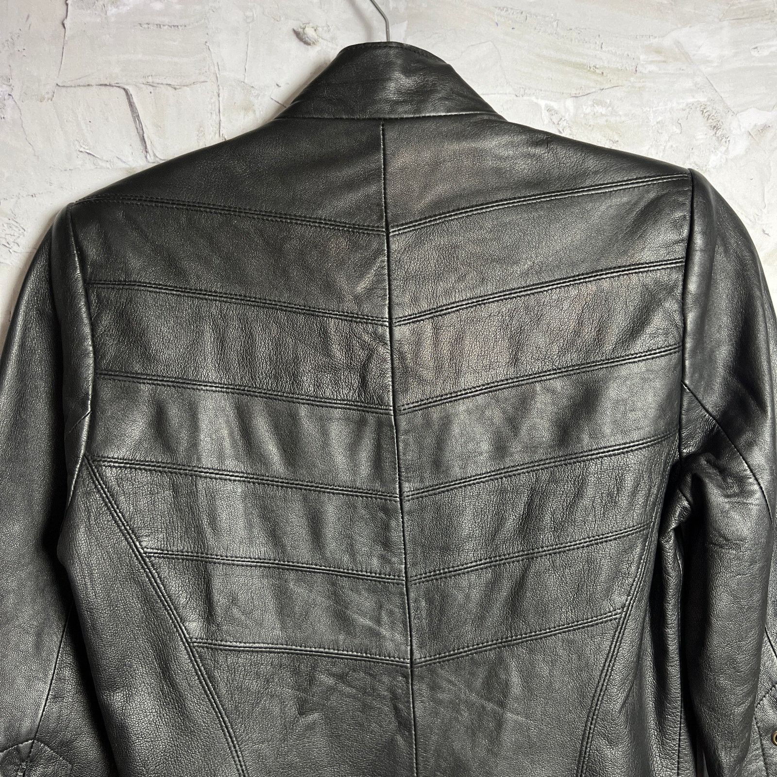 Other Abandon Italian Leather Moto Jacket Black Lace-Up XS Size XS / US 0-2 / IT 36-38 - 8 Thumbnail