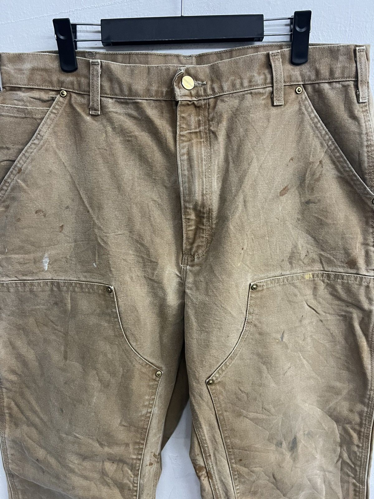 Carhartt × Vintage Vintage Carhartt Double Knee Carpenter Pant Faded Distressed Size US 34 / EU 50 - 5 Thumbnail