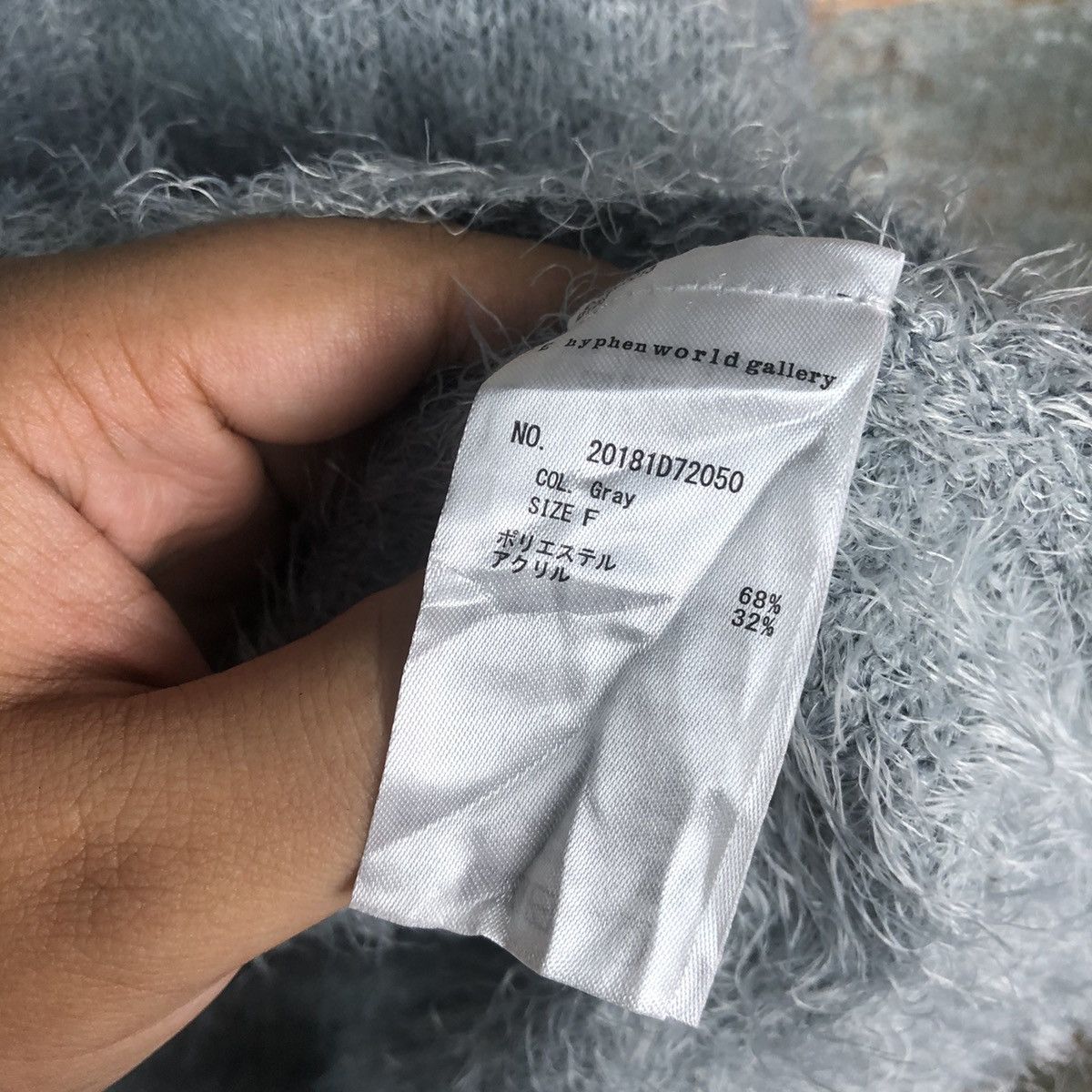 Japanese Brand DL Hyper World Gallery Gray Mohair Cardigan Knitwear #C372 Size M / US 6-8 / IT 42-44 - 11 Thumbnail