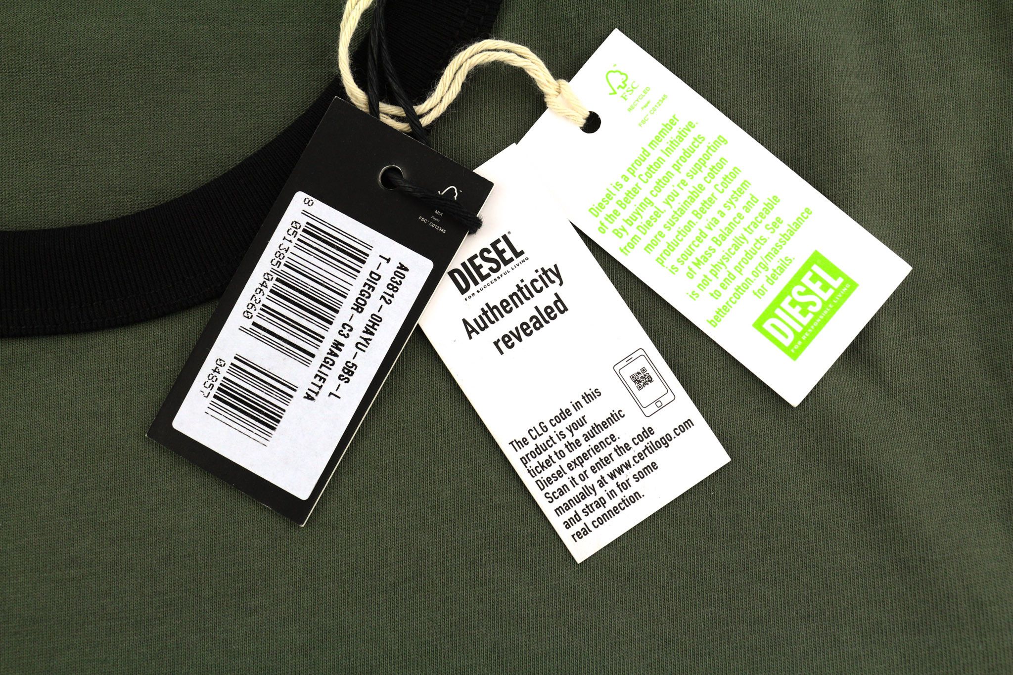 Diesel T-DIEGOR-C3 L Crew Neck Tricot Logo Dark T-Shirt 40319 Size US L / EU 52-54 / 3 - 5 Thumbnail