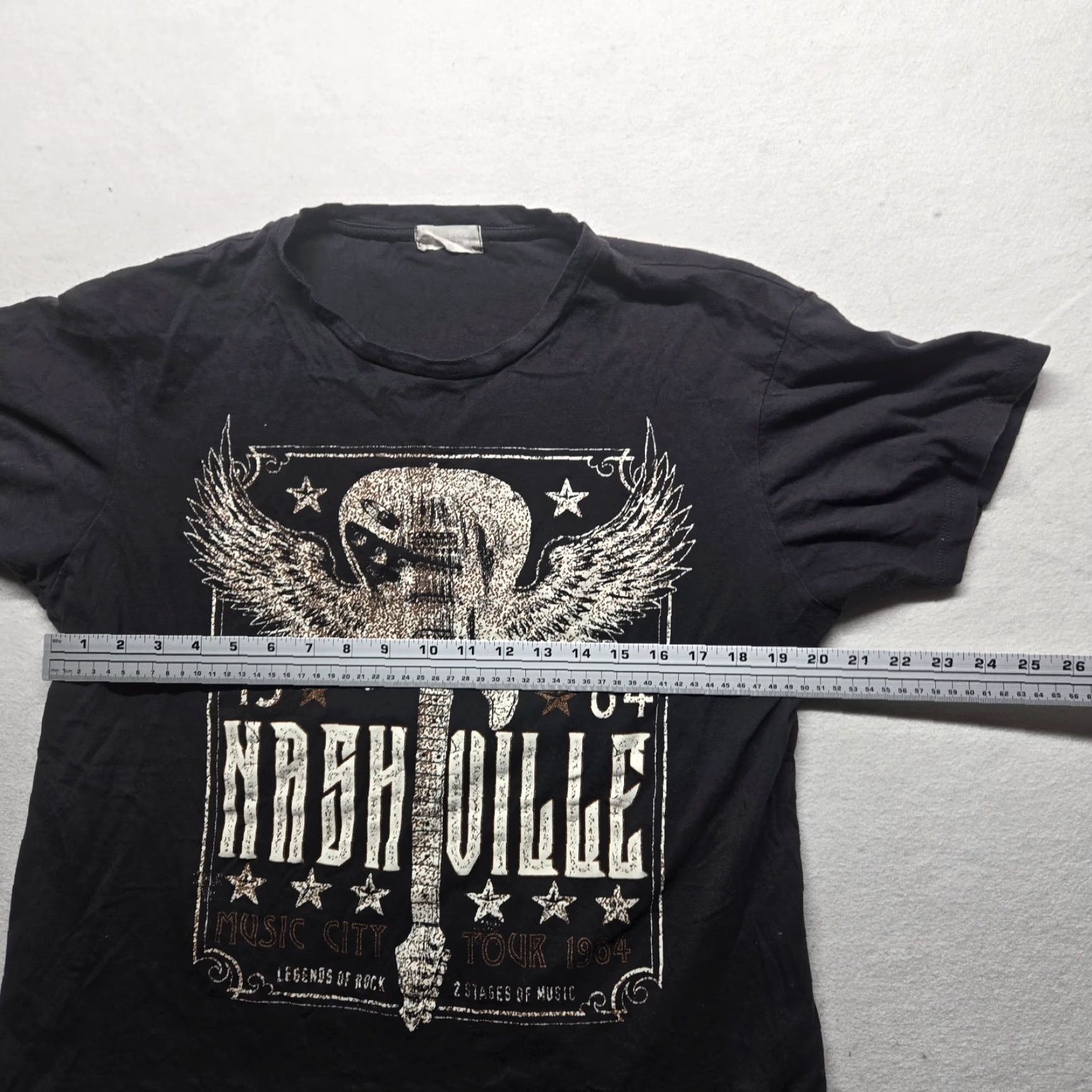 Vintage Nashville TN Music City Pattern Tee T-Shirt Black Adult Women's Size M Medium Shirt Cities Art Christmas Funny Style Unbranded Size M / US 6-8 / IT 42-44 - 4 Thumbnail