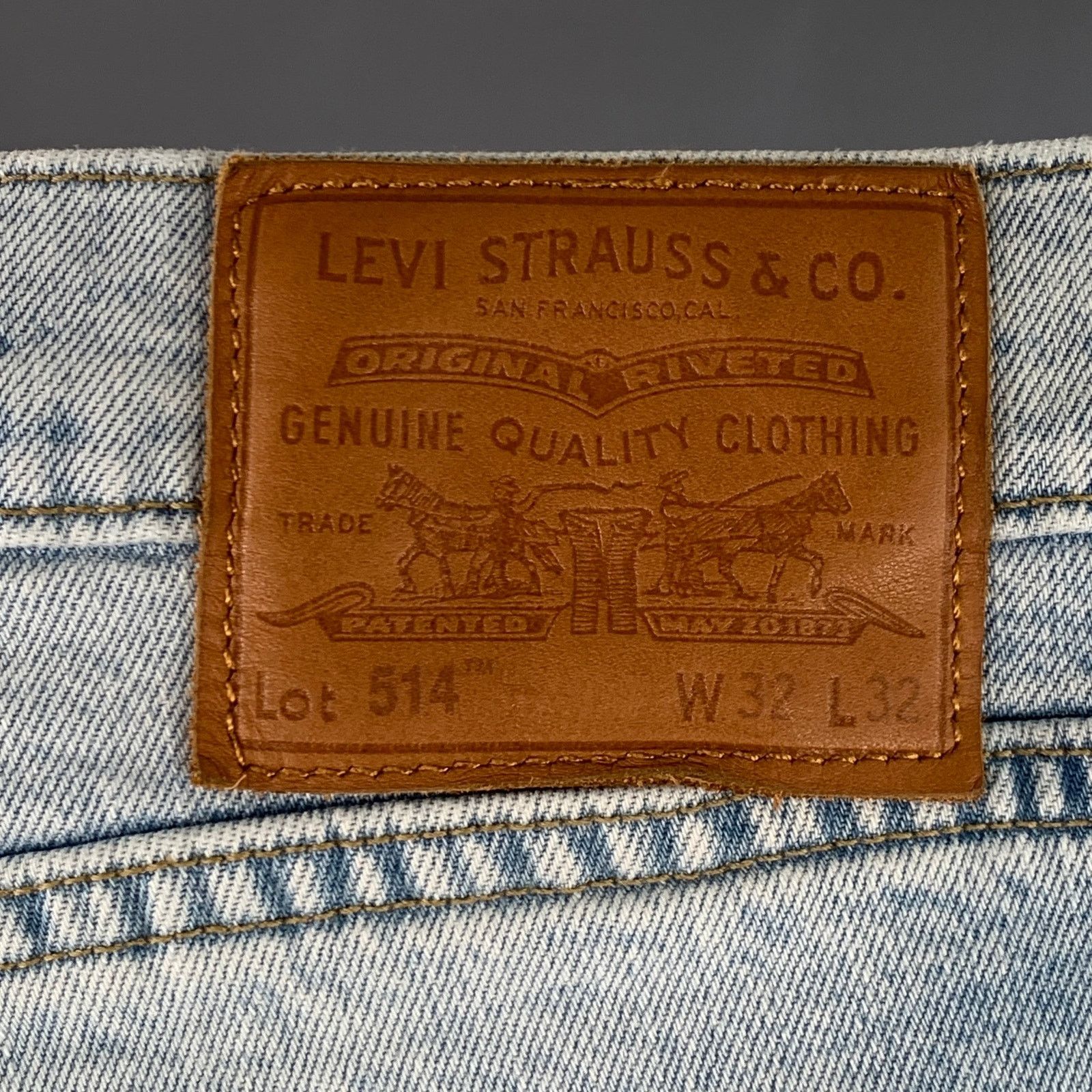 Levi's LEVI STRAUSS Size 32 Blue Cotton Five Pockets Straight Jeans Size US 32 / EU 48 - 3 Thumbnail