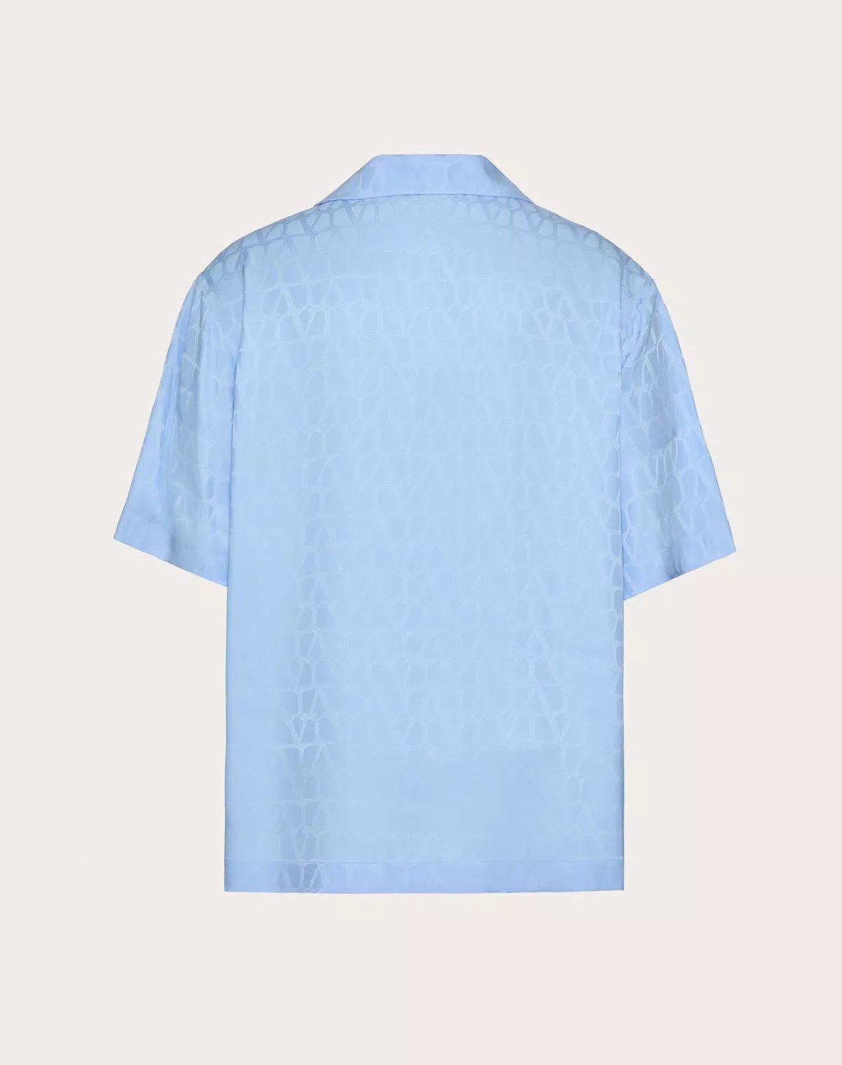 Valentino oc11z0725 Silk Bowling Shirt in Sky Blue Size US S / EU 44-46 / 1 - 2 Thumbnail