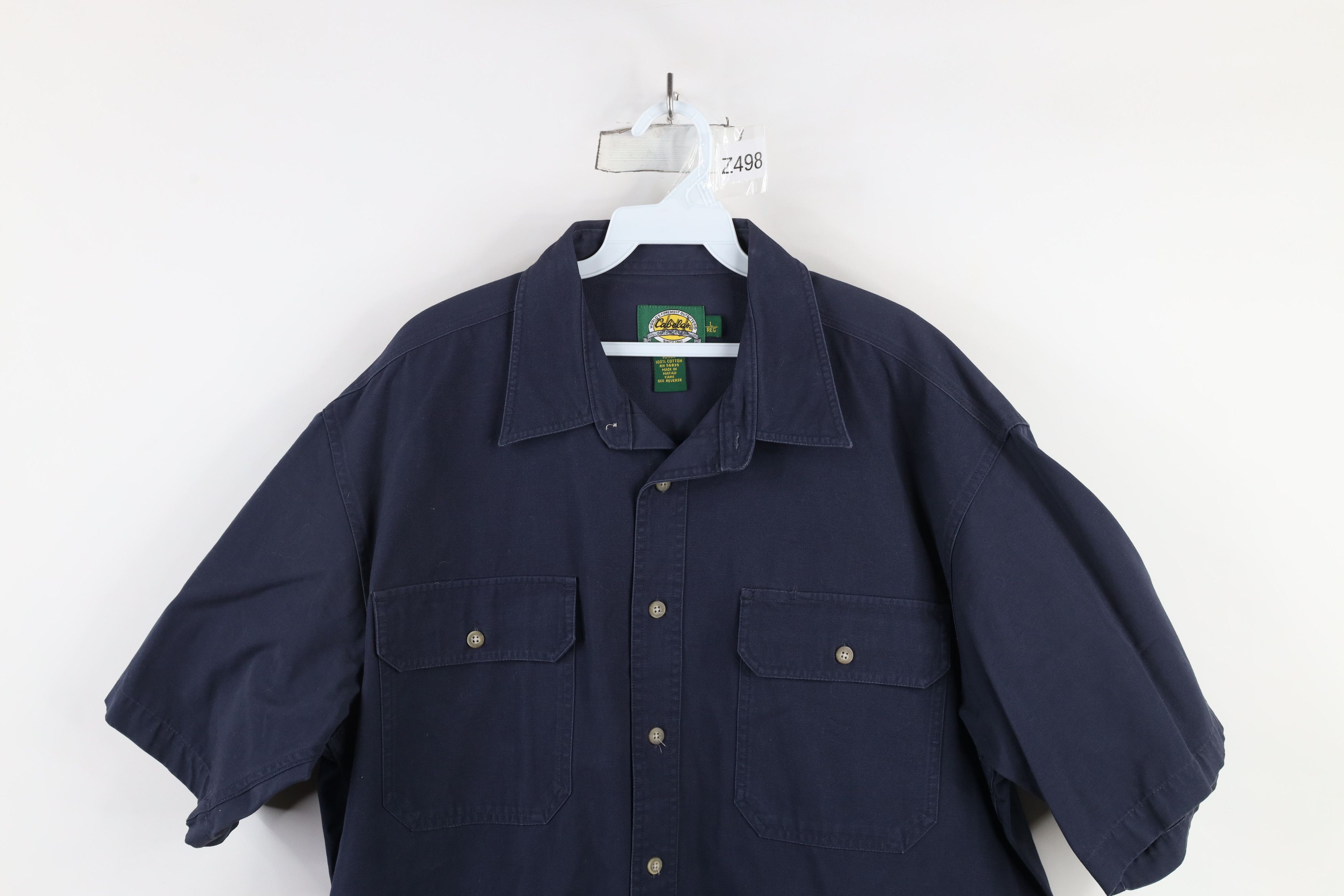 Cabelas × Vintage Vintage Cabelas Heavy Canvas Safari Bush Button Shirt Blue Size US L / EU 52-54 / 3 - 2 Thumbnail