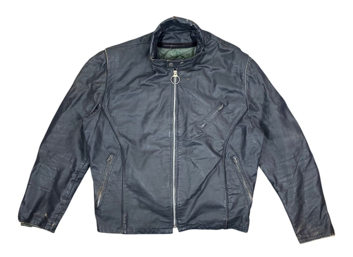 Sears × Vintage VINTAGE SEARS BIKERS RIDER LEATHER JACKET Size US M / EU 48-50 / 2 - 1 Thumbnail