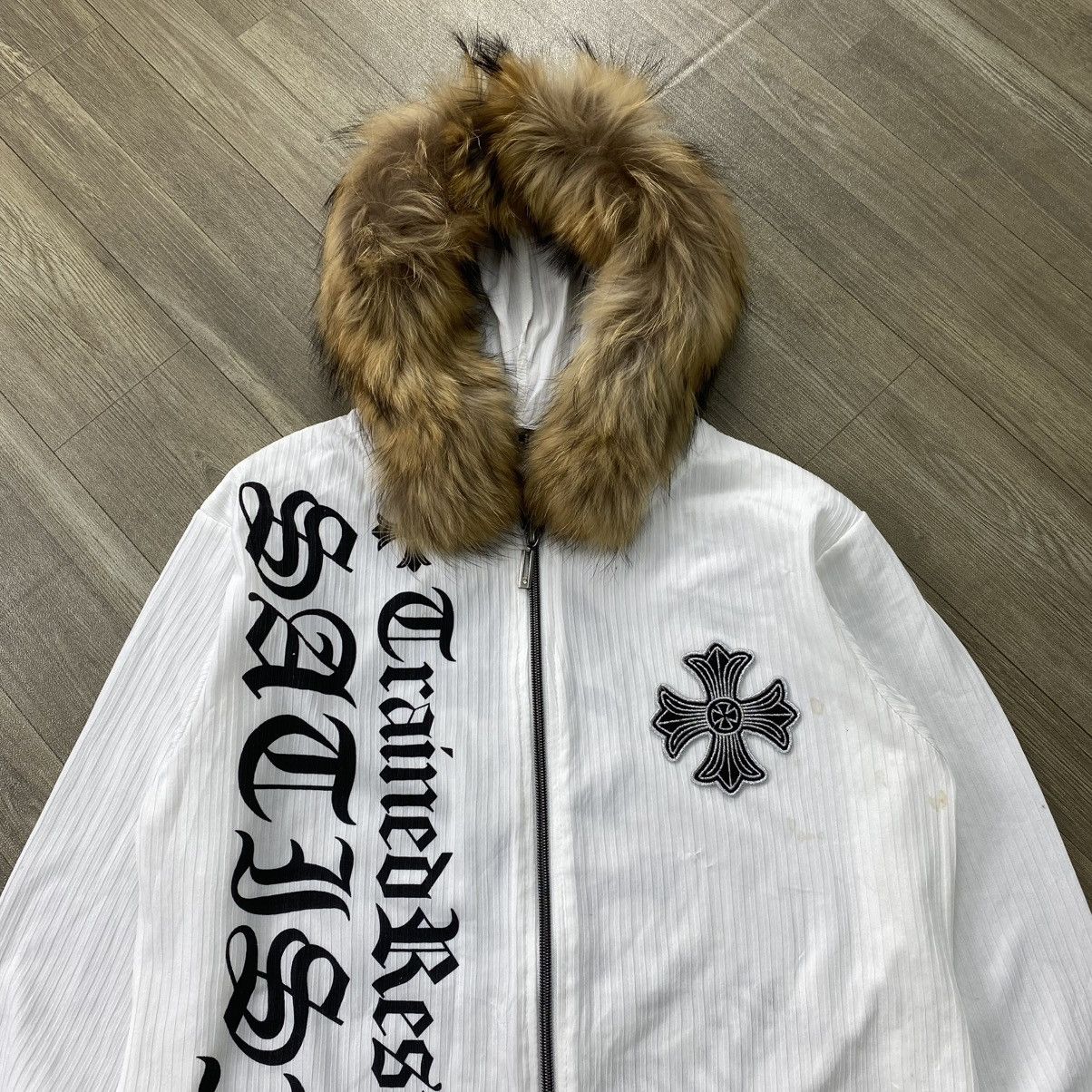 If Six Was Nine 2000s Wild Life Skulls Gothic Grunge Lgb Style Fur Hoodie Size US L / EU 52-54 / 3 - 2 Thumbnail