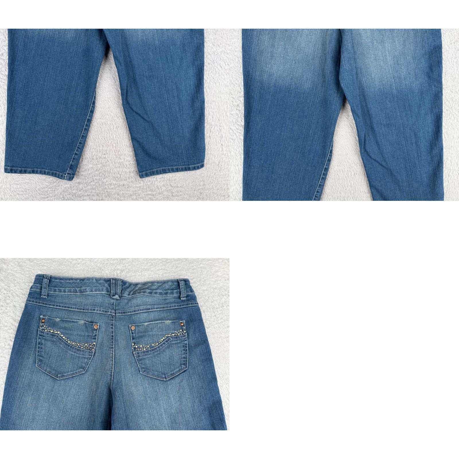 Vintage Style & Co Jeans Women 8 Capri Denim Blue Medium Wash 29x21 Womens Size 30" / US 8 / IT 44 - 10 Thumbnail
