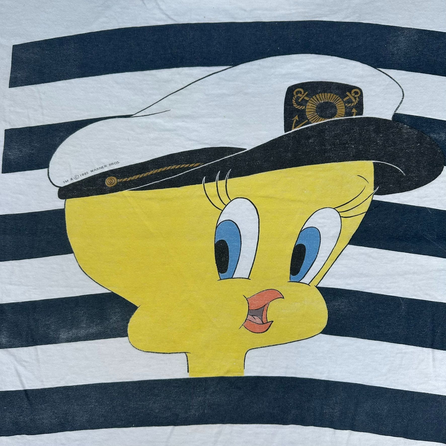 Vintage Vintage 90s Tweety Bird Sailor T-Shirt White L Single Stitch Size US L / EU 52-54 / 3 - 2 Thumbnail