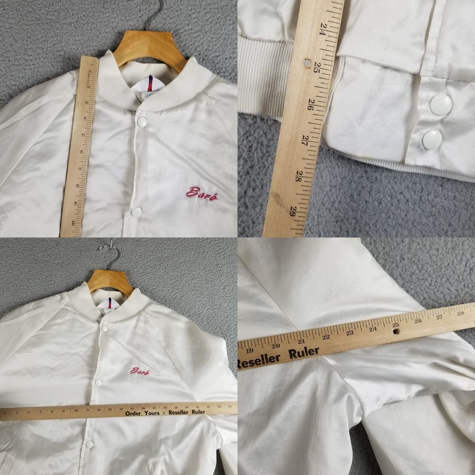 Vintage VINTAGE West Ark Satin Bomber Jacket Adult Large White Horse Scottsdale 1996 Equestrian Sports Size US L / EU 52-54 / 3 - 8 Thumbnail