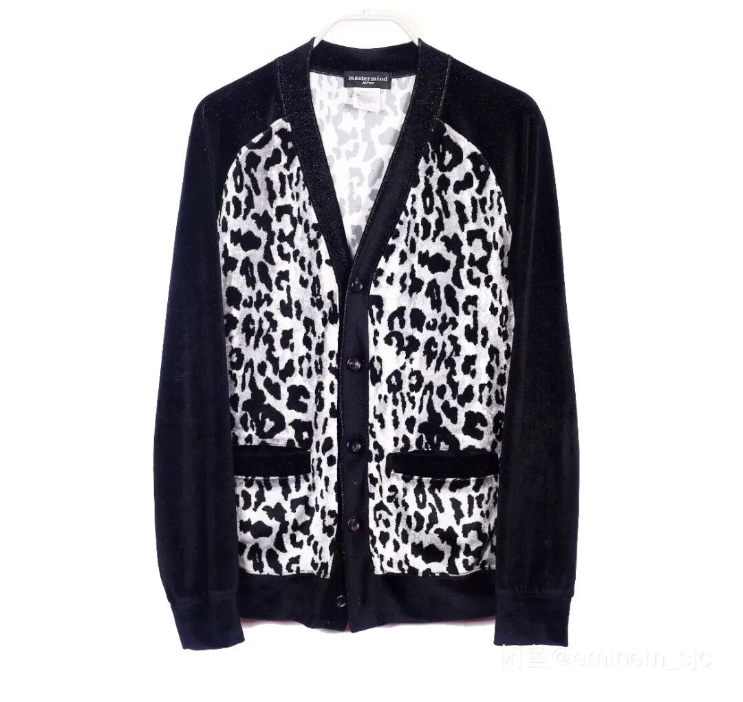 Mastermind Japan Mastermind Japan Velvet Leopard Cardigan Size L / US 10 / IT 46 - 1 Thumbnail