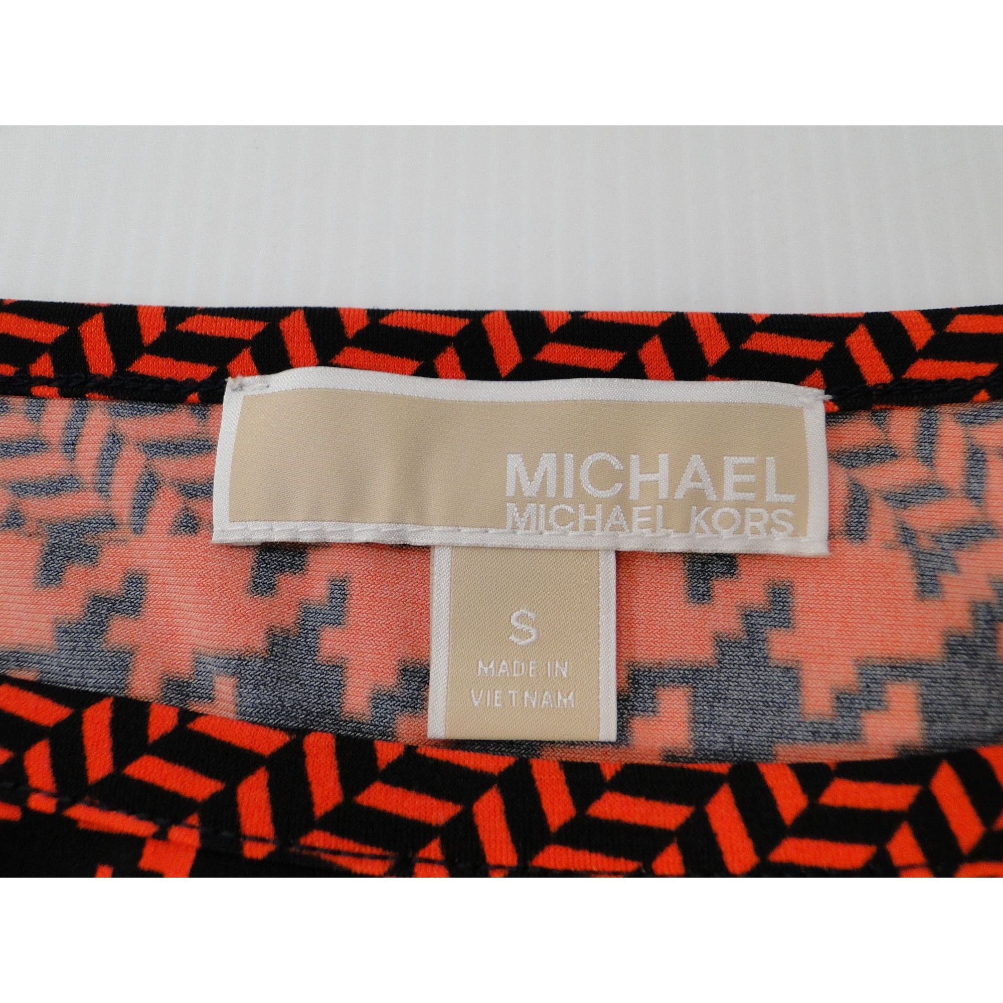 Michael Kors Michael Kors Sheath Dress Womens Small S Orange Red Black Ge Size S / US 4 / IT 40 - 6 Thumbnail