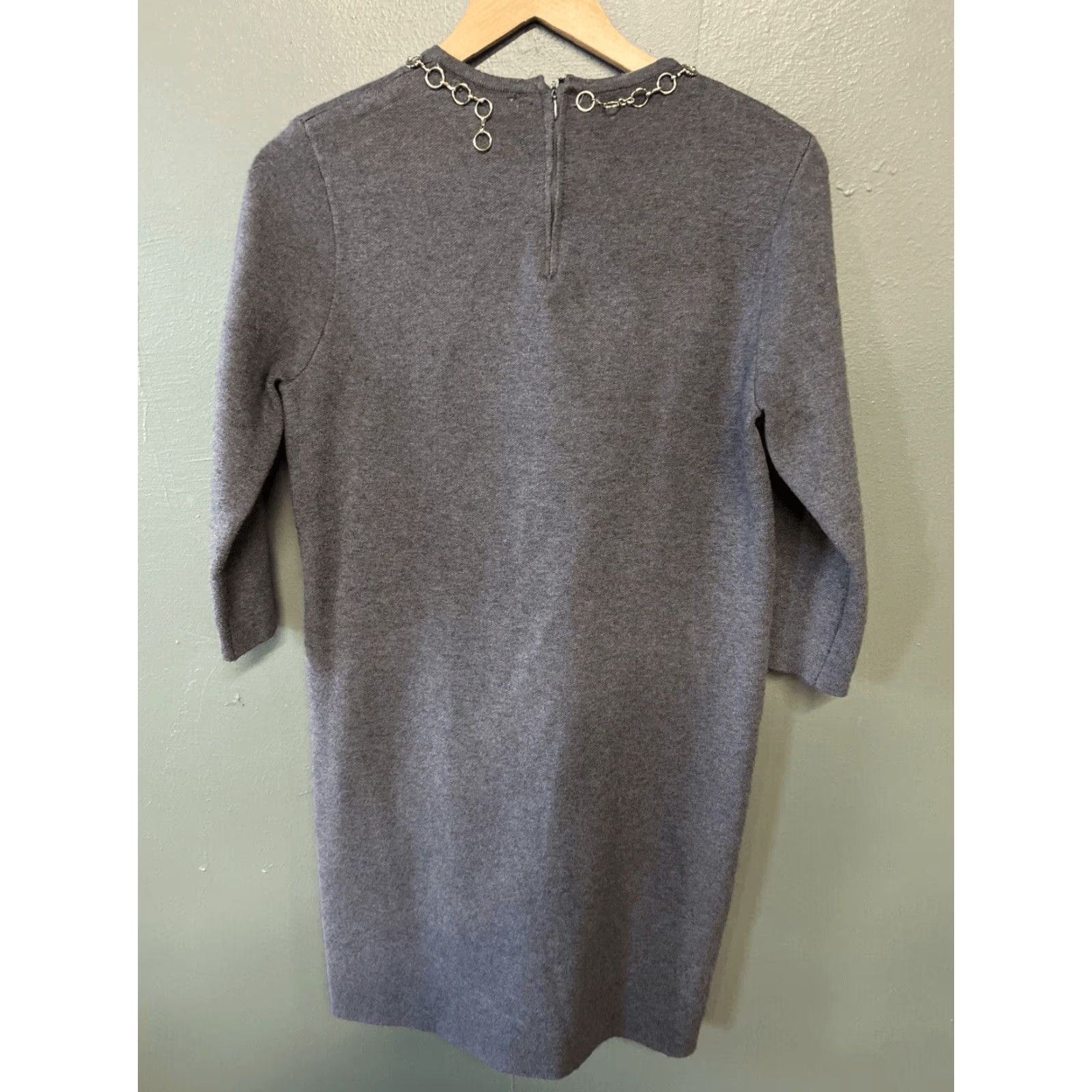 Zara Zara Charcoal Gray Knit A-line Midi Dress Women Size Medium Size M / US 6-8 / IT 42-44 - 3 Thumbnail