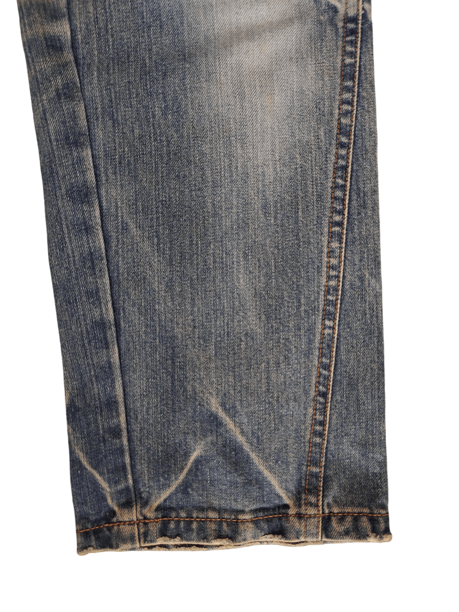 Kapital Japan Buckle Back Distress Faded Denim Undercover Style Y2k Size US 31 - 14 Thumbnail