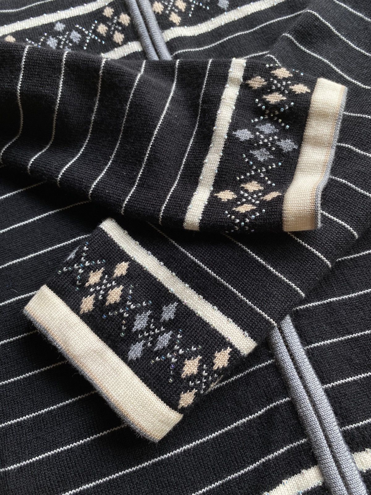 Courreges Courrèges Black Striped Cardigan. Size ONE SIZE - 9 Thumbnail