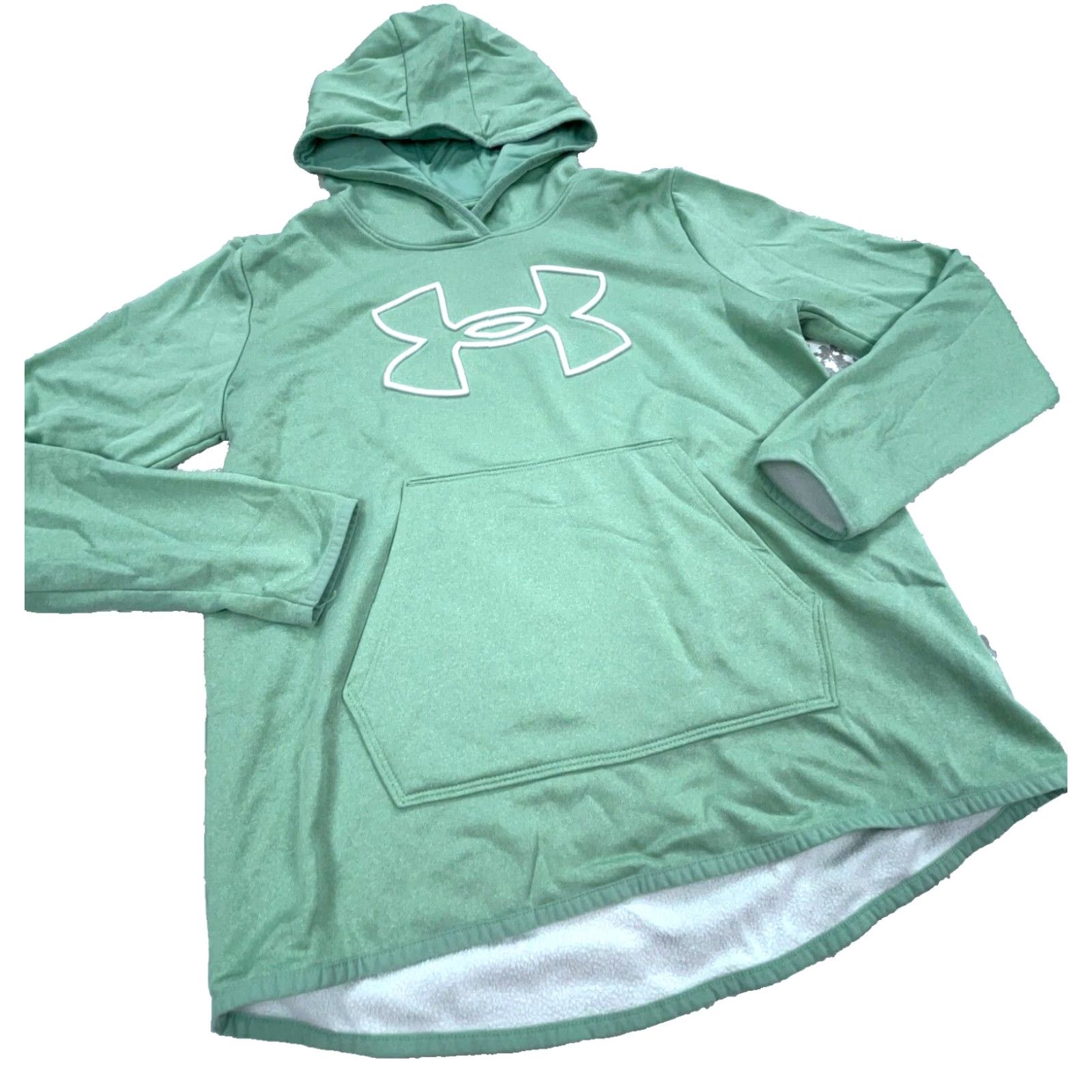 Under Armour Under Armour Hoodie Women Small Green White Sweatshirt Loose Fit Mint Ladies Size S / US 4 / IT 40 - 3 Thumbnail