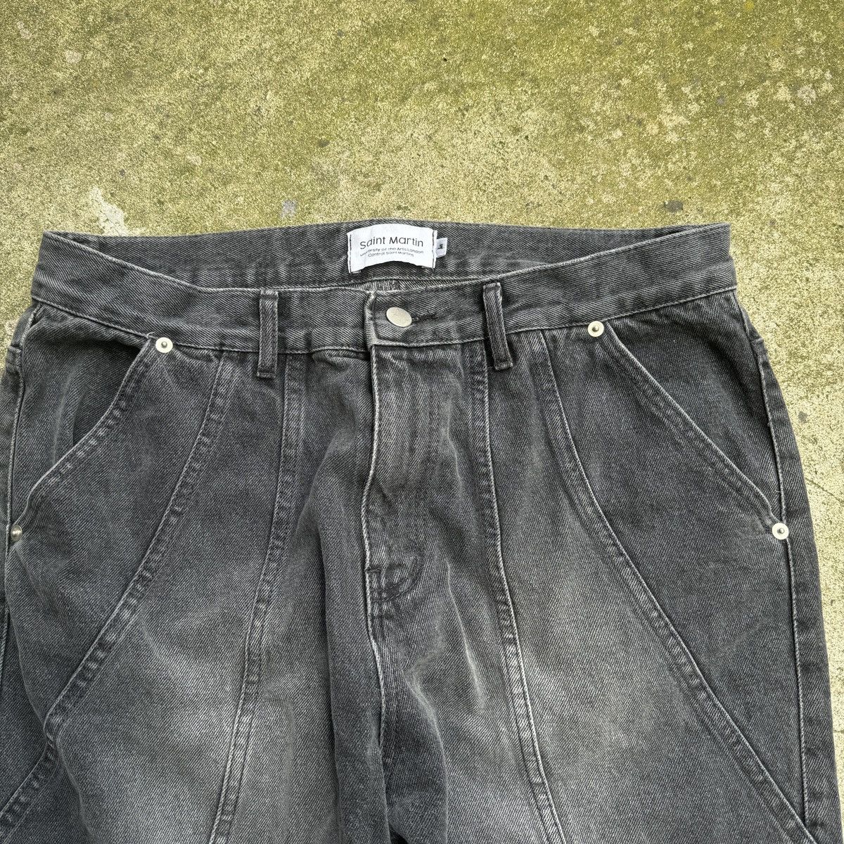 Other Saint Martin Baggy Wide Leg Faded Skater Jeans Size US 34 / EU 50 - 3 Thumbnail