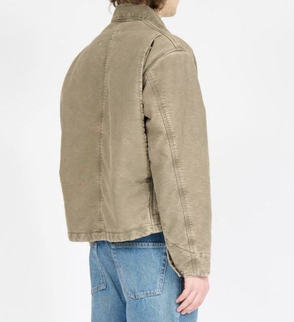 Maison Margiela o1w1db10526 Corduroy-Trimmed Distressed Denim Jacket Beige Size US XL / EU 56 / 4 - 2 Thumbnail