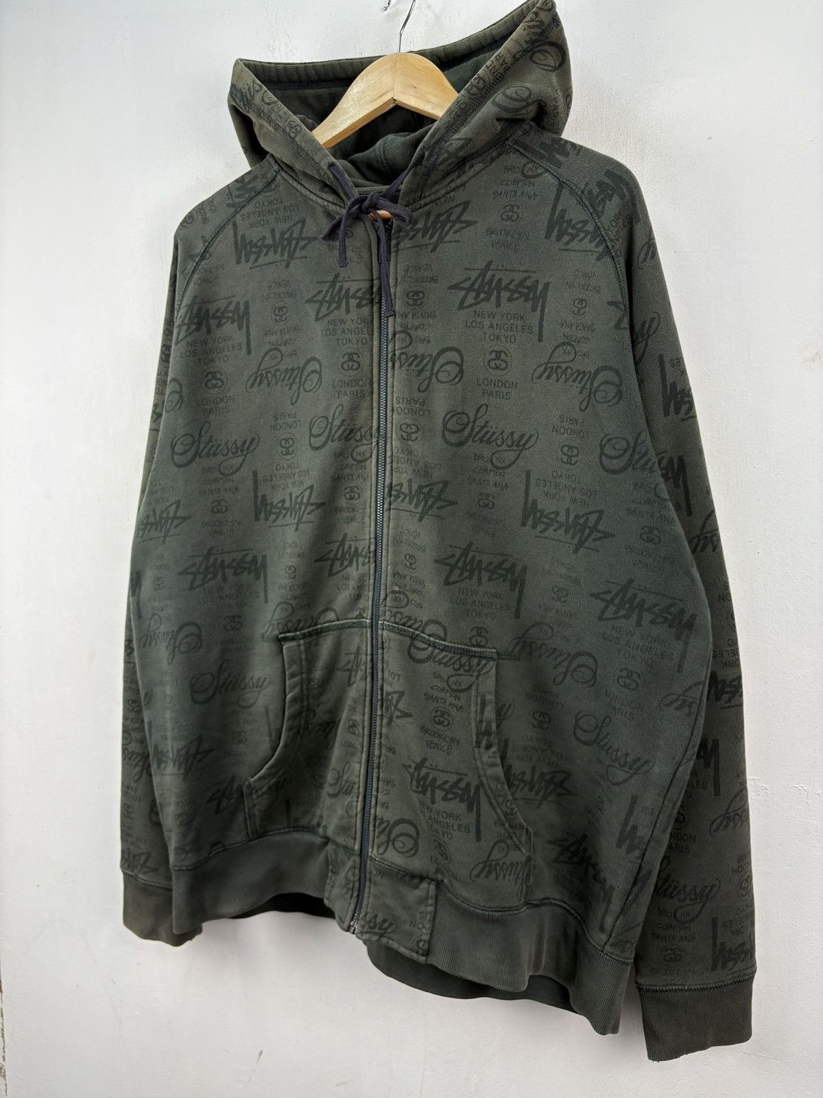 Stussy Stussy Vintage Y2K Sunfaded Fullprint Hoodie Sweatshirt Size US XL / EU 56 / 4 - 2 Thumbnail