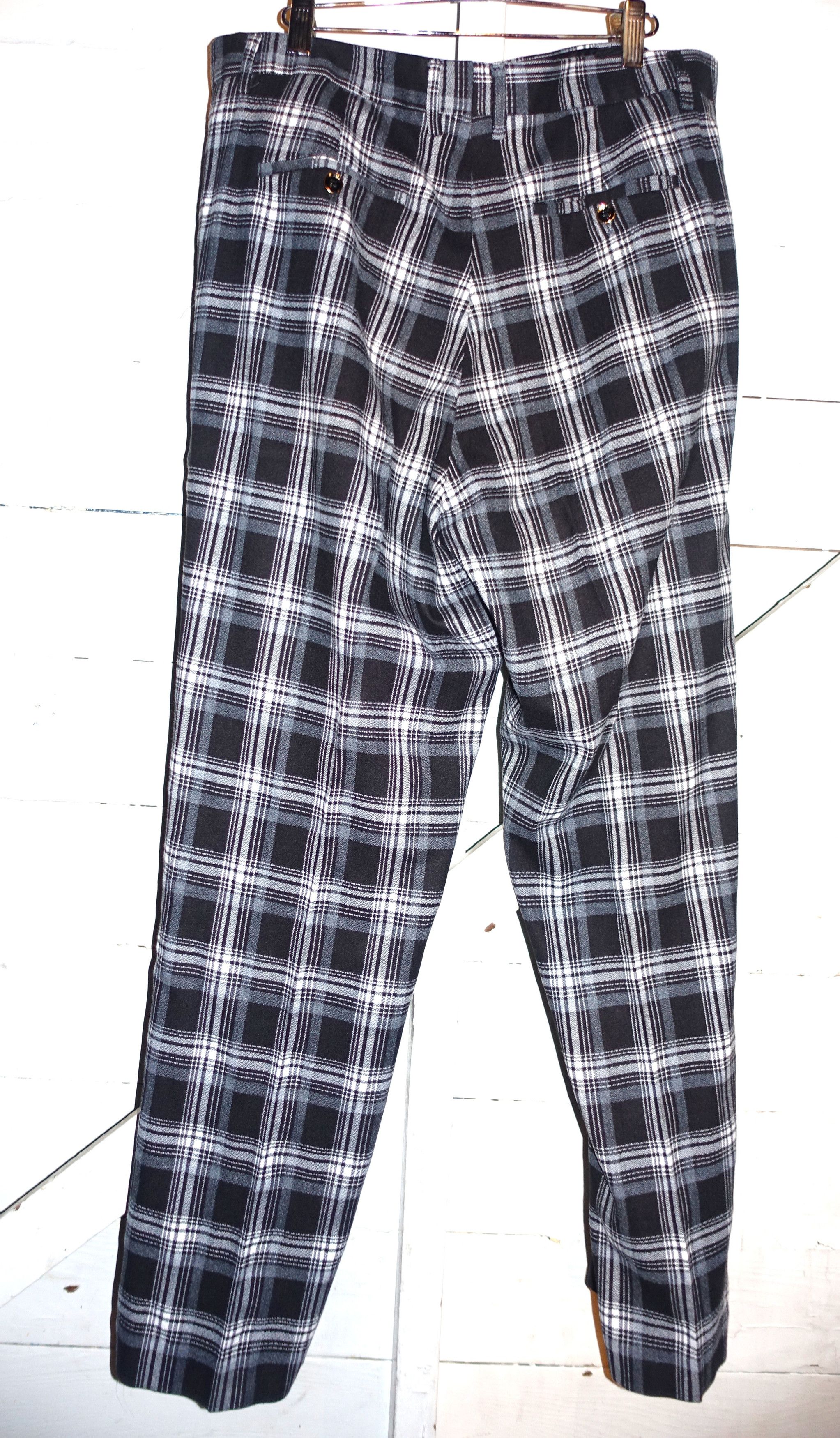 Other Prestige Original Black Gray Plaid Pants 38 Size US 38 / EU 54 - 4 Thumbnail