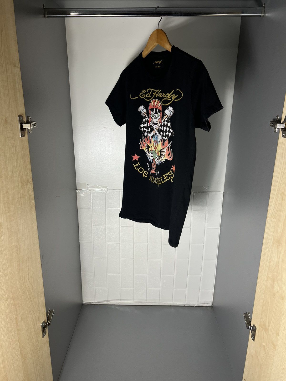 Ed Hardy VINTAGE EX HARDY BY CHRISTIAN PISTON HEAD DESIGNER Y2K 90s Size US M / EU 48-50 / 2 - 10 Thumbnail