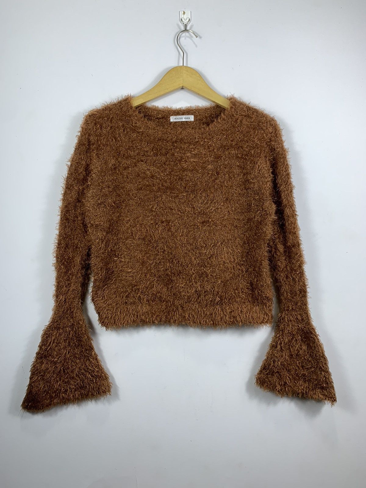 image of 20471120 x Beauty Beast Fuzzy Mohair Healthy Karen Sweater in Brown, Men's (Size Medium)