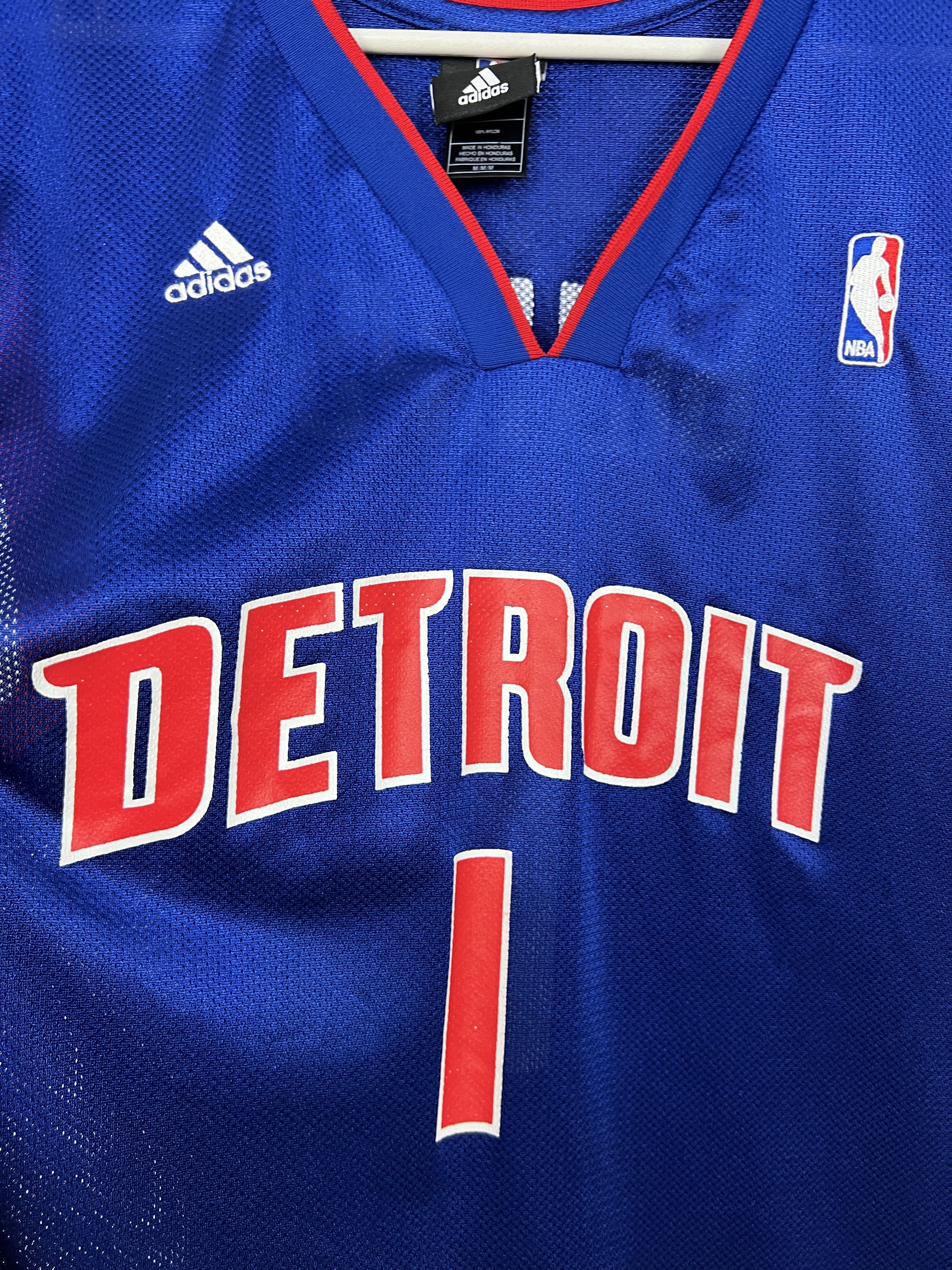 Adidas Vintage Adidas Detroit Pistons #1 Billups NBA Blue Jersey Size US M / EU 48-50 / 2 - 3 Thumbnail