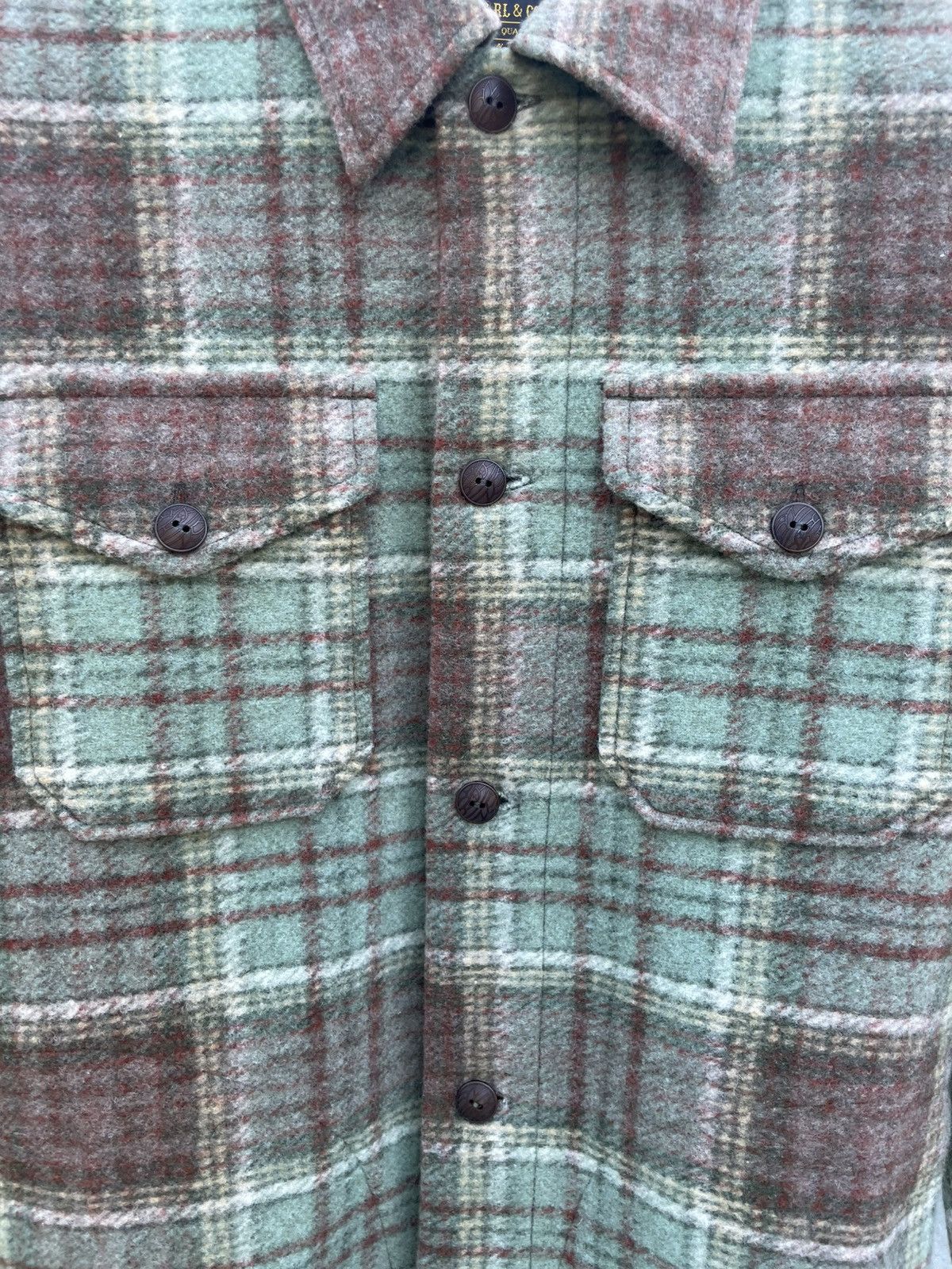 RRL Ralph Lauren RRL Ralph Lauren Plaid Wool Knit Western Shirt XS Size US XS / EU 42 / 0 - 5 Thumbnail