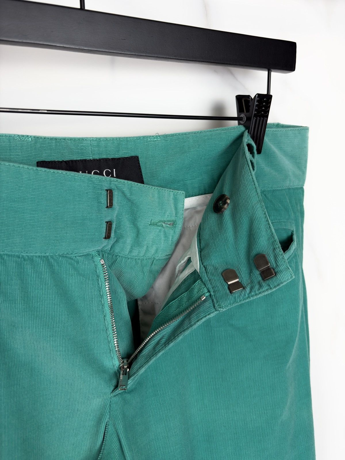 Gucci Gucci Tom Ford Green Flared Wide Leg Corduroy Pants Size US 30 / EU 46 - 6 Thumbnail