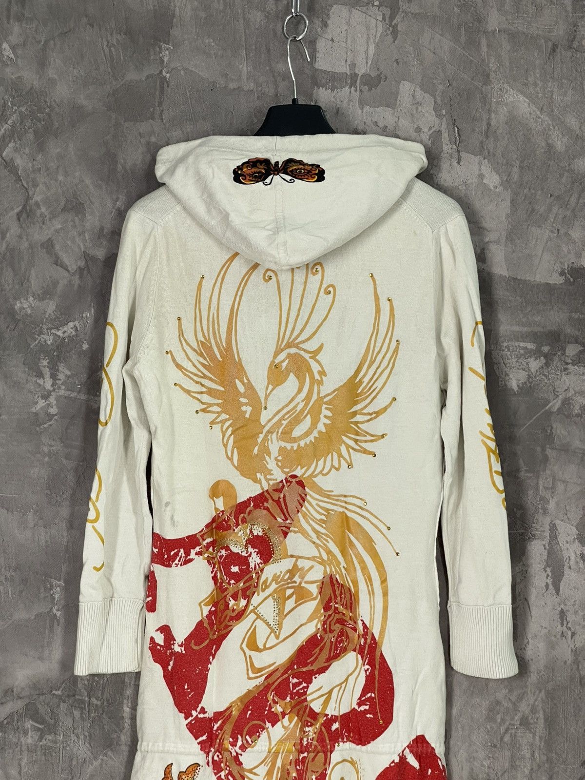 Christian Audigier × Designer × Ed Hardy Ed Hardy Women's Sweater Hoodie Dress y2k 2000s Size M / US 6-8 / IT 42-44 - 10 Thumbnail