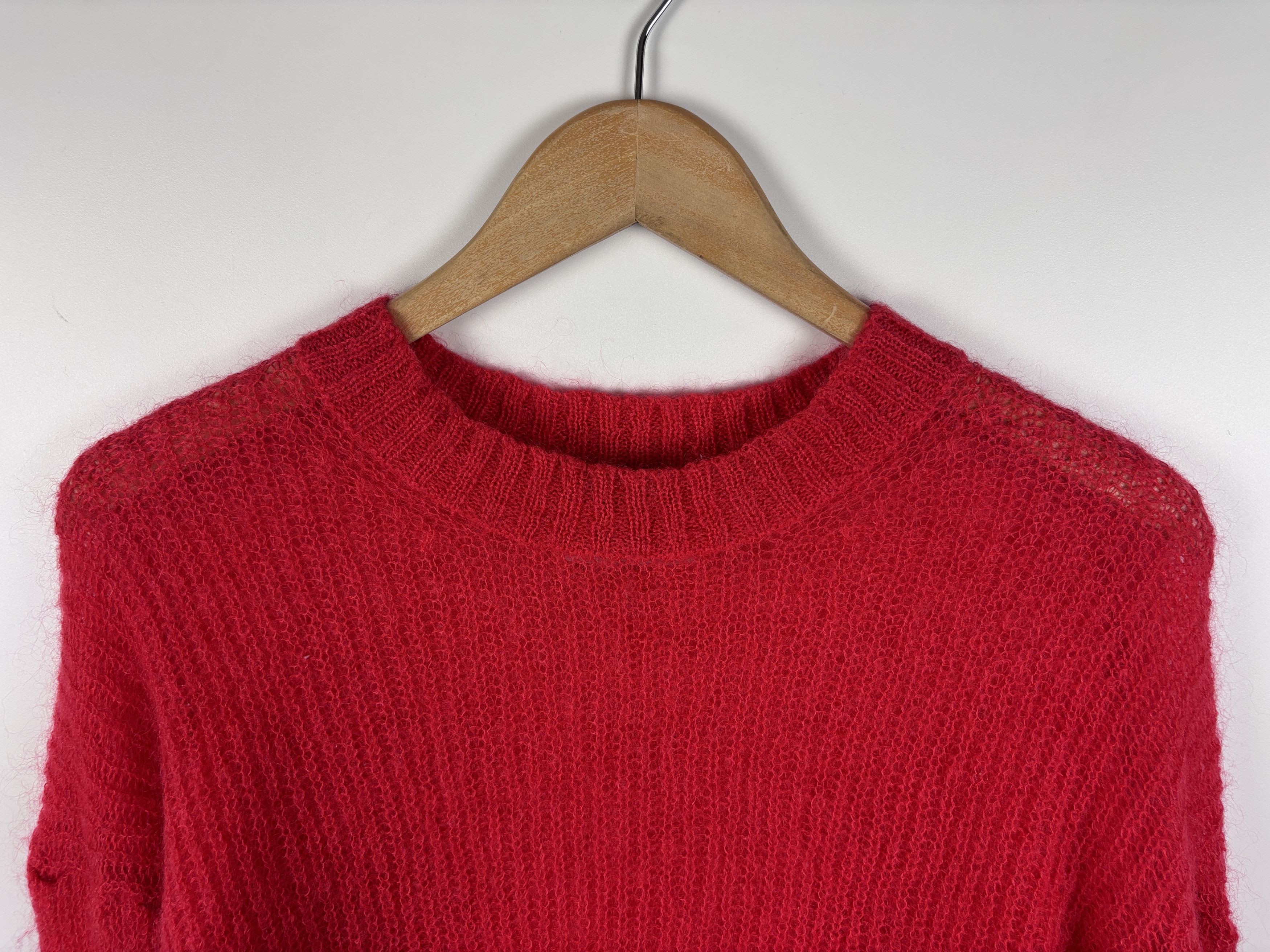 Essentiel Antwerp Essential Antwerp Mohair Wool Polyamide Sweater Red Size XS Size XS / US 0-2 / IT 36-38 - 2 Thumbnail