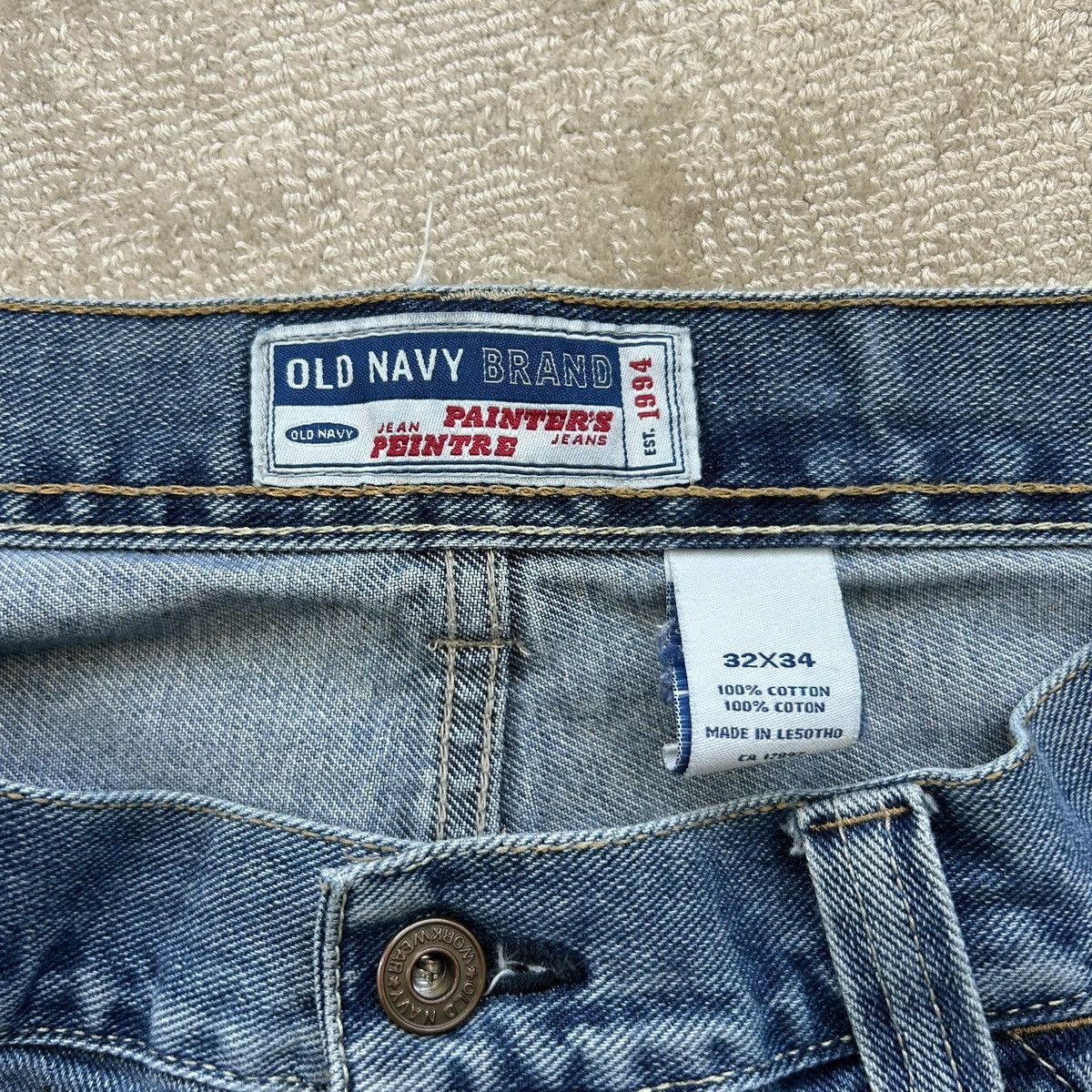 Old Navy Faded Carpenter Jeans Old Navy Denim Size US 32 / EU 48 - 8 Thumbnail