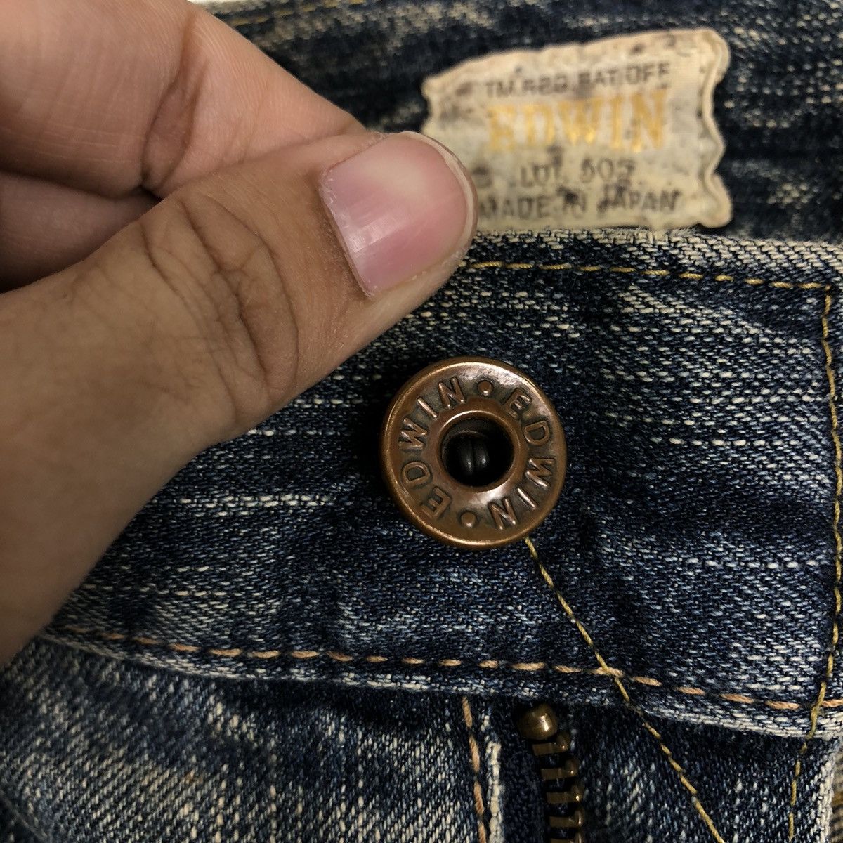 Japanese Brand 🔥90’s Distressed Denim Jeans Edwin Lot 505 Made in Japan Size US 38 / EU 54 - 14 Thumbnail