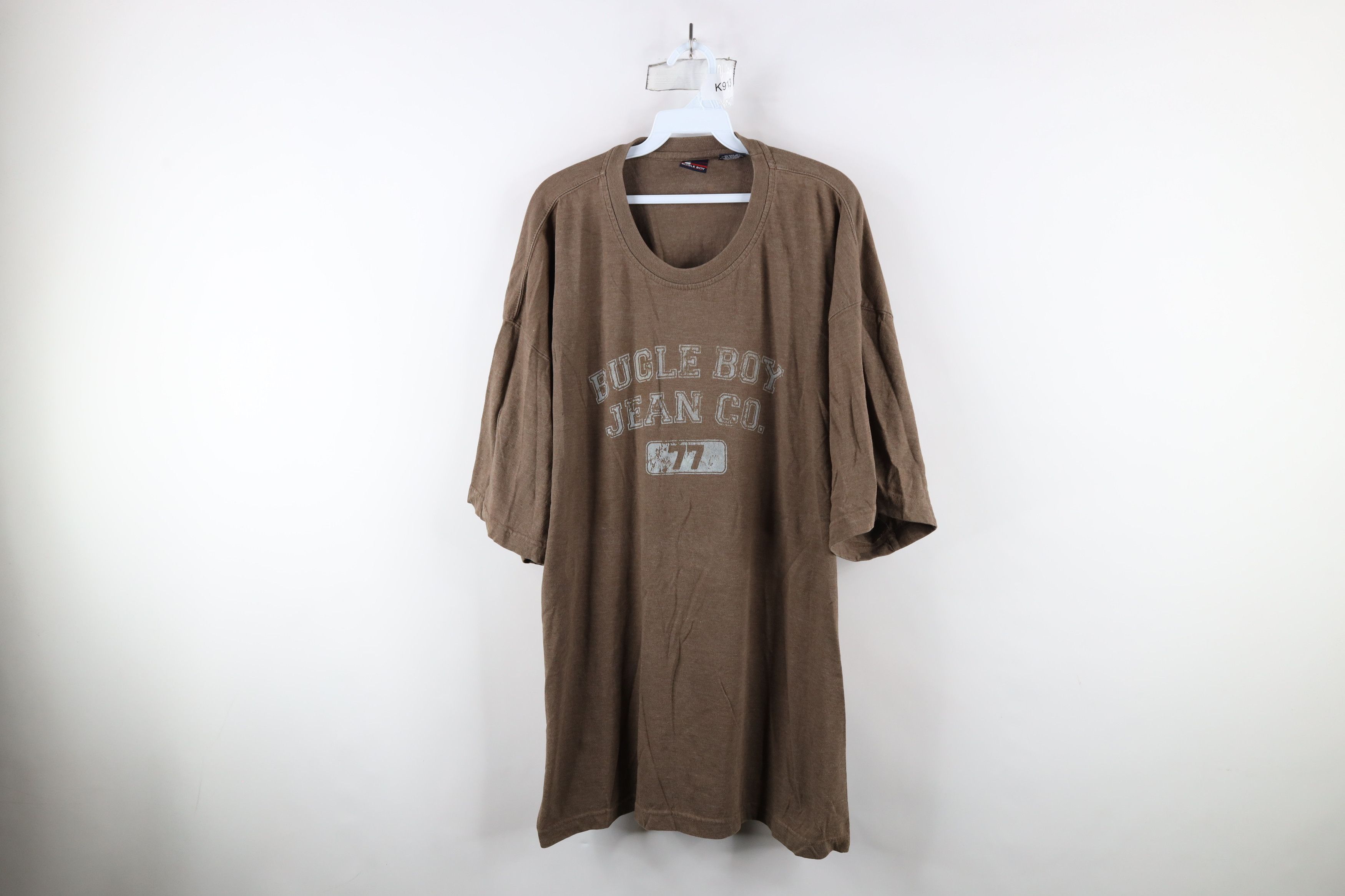Vintage Vintage 90s Bugle Boy Baggy Fit Short Sleeve T-Shirt Brown Size US XXL / EU 58 / 5 - 1 Thumbnail